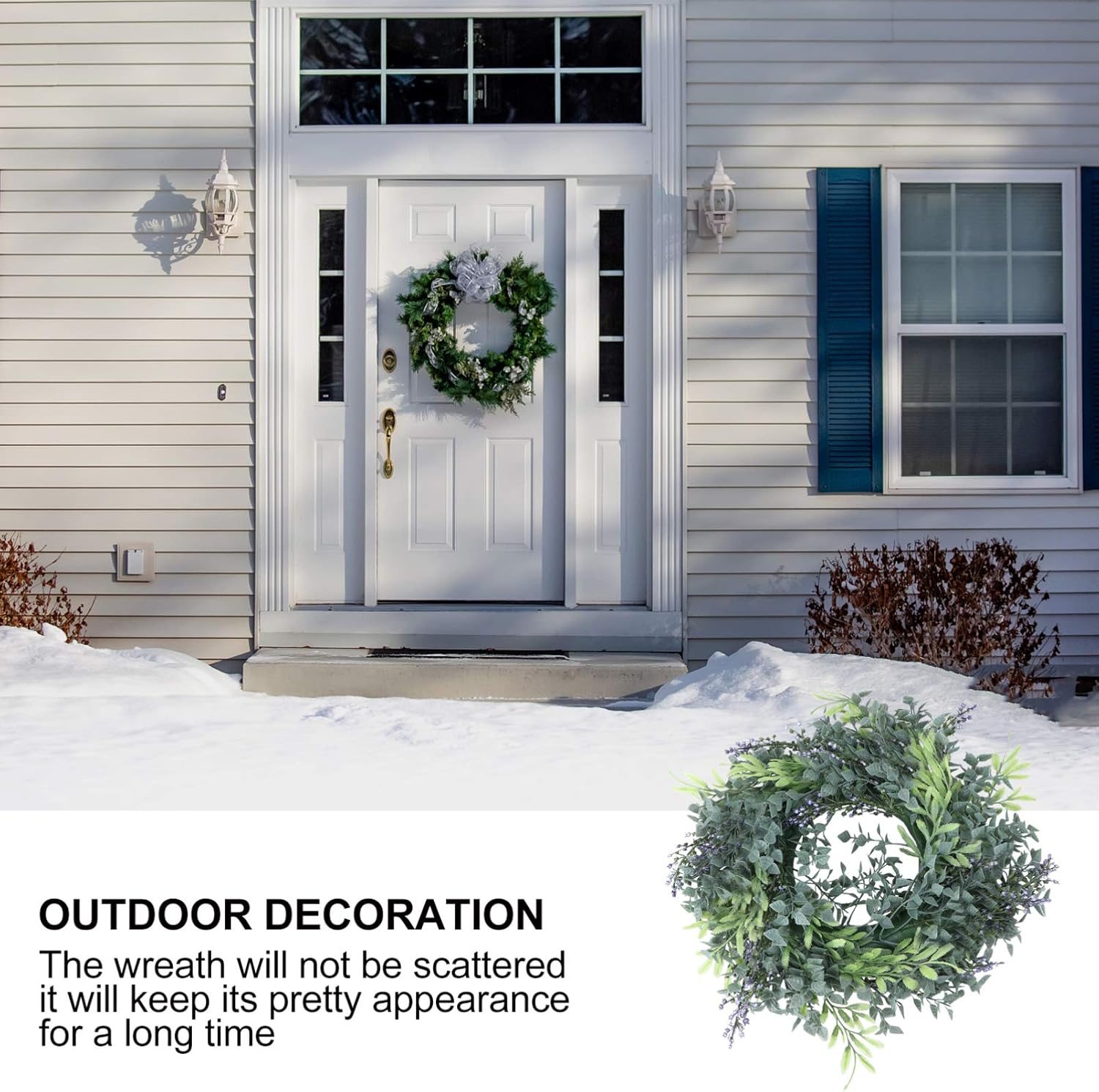 DOITOOL Eucalyptus Wreath for Front Door Decor