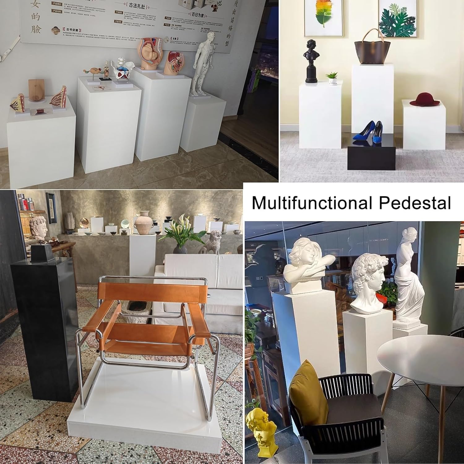 ZAQYCM Heavy Duty Wooden Display Pedestal Stand