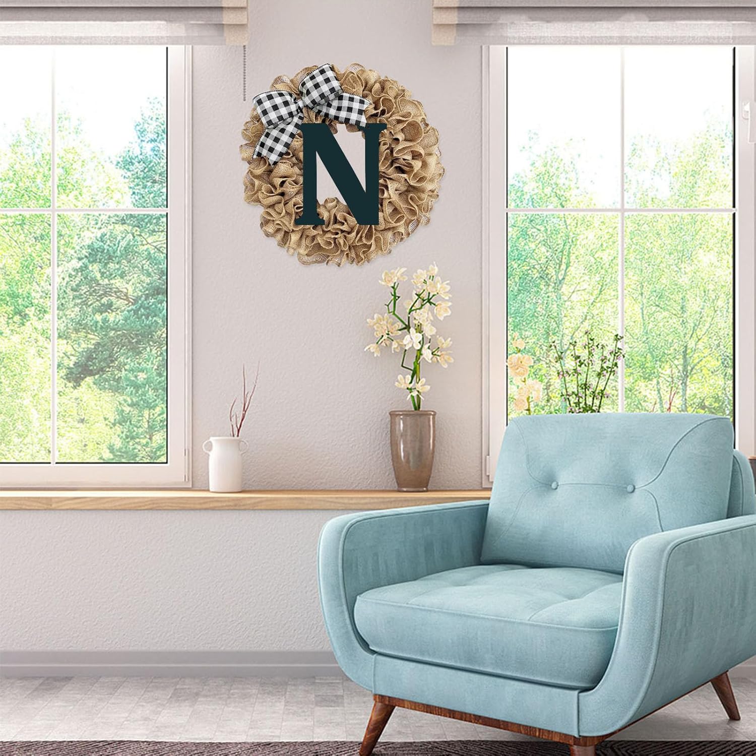 Custom Last Name Year Round Front Door Wreath 1