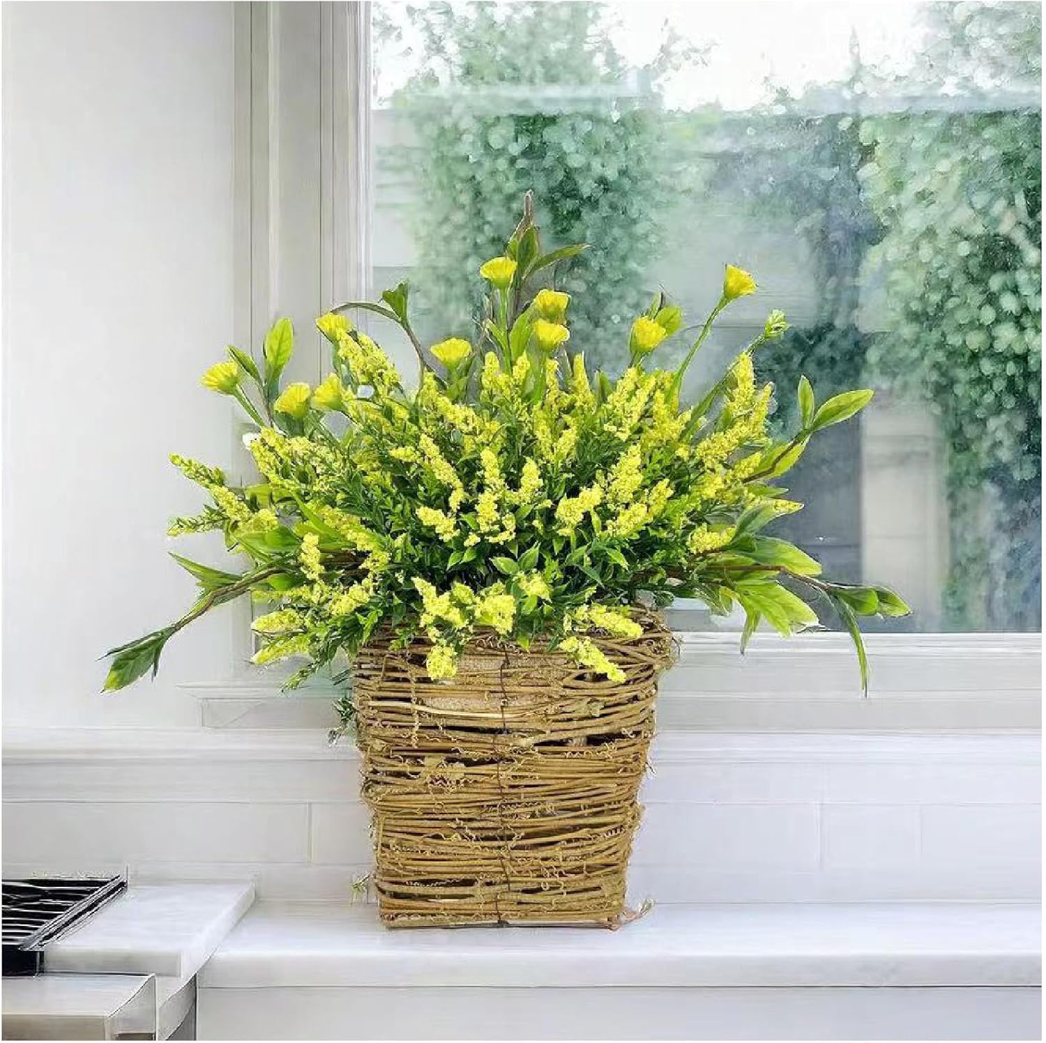 Cream Hydrangea Door Wreath Basket Hanger 1
