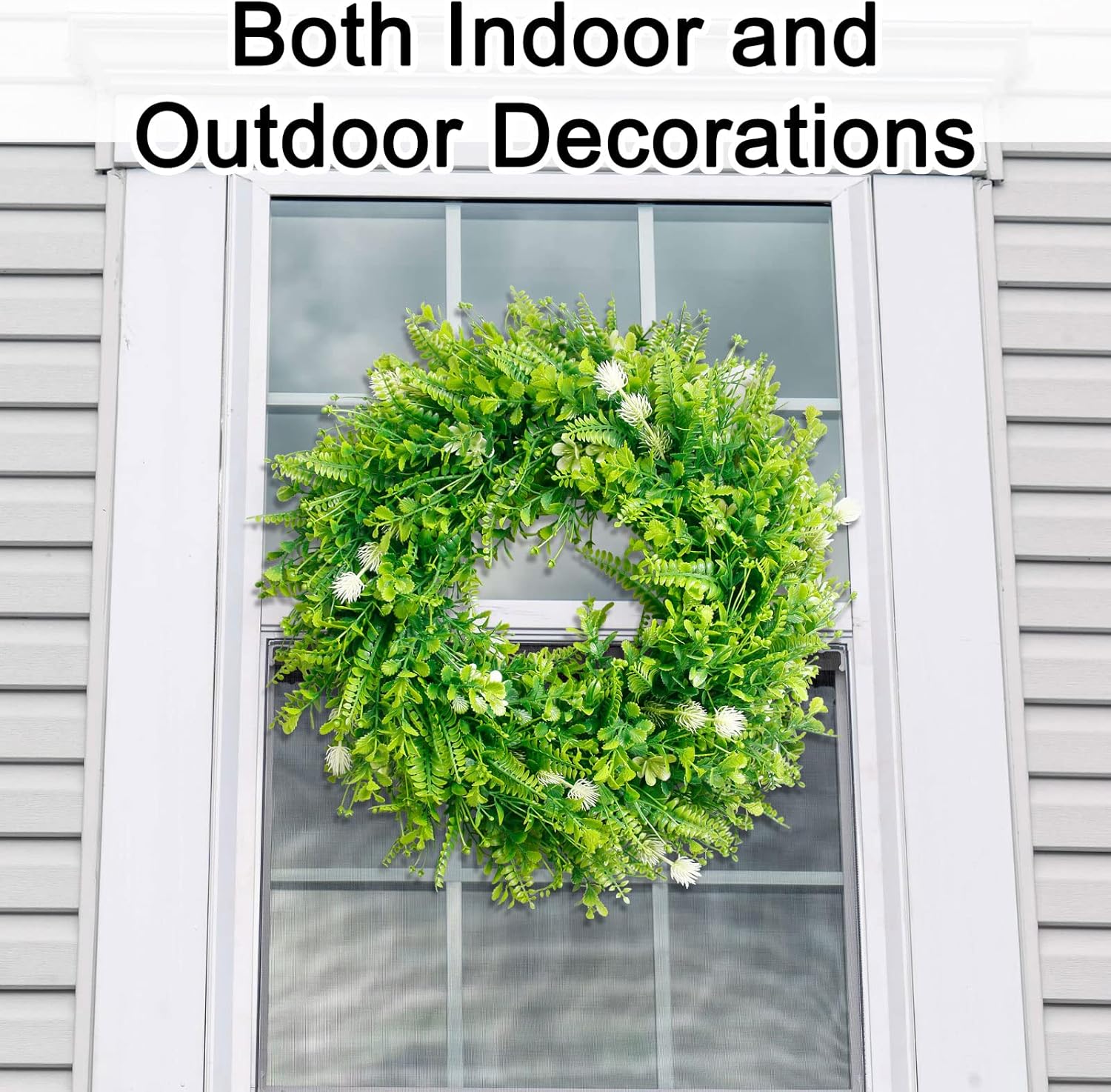 GameXcel Spring Door Wreath 20 Inch Green Decor with Hanger