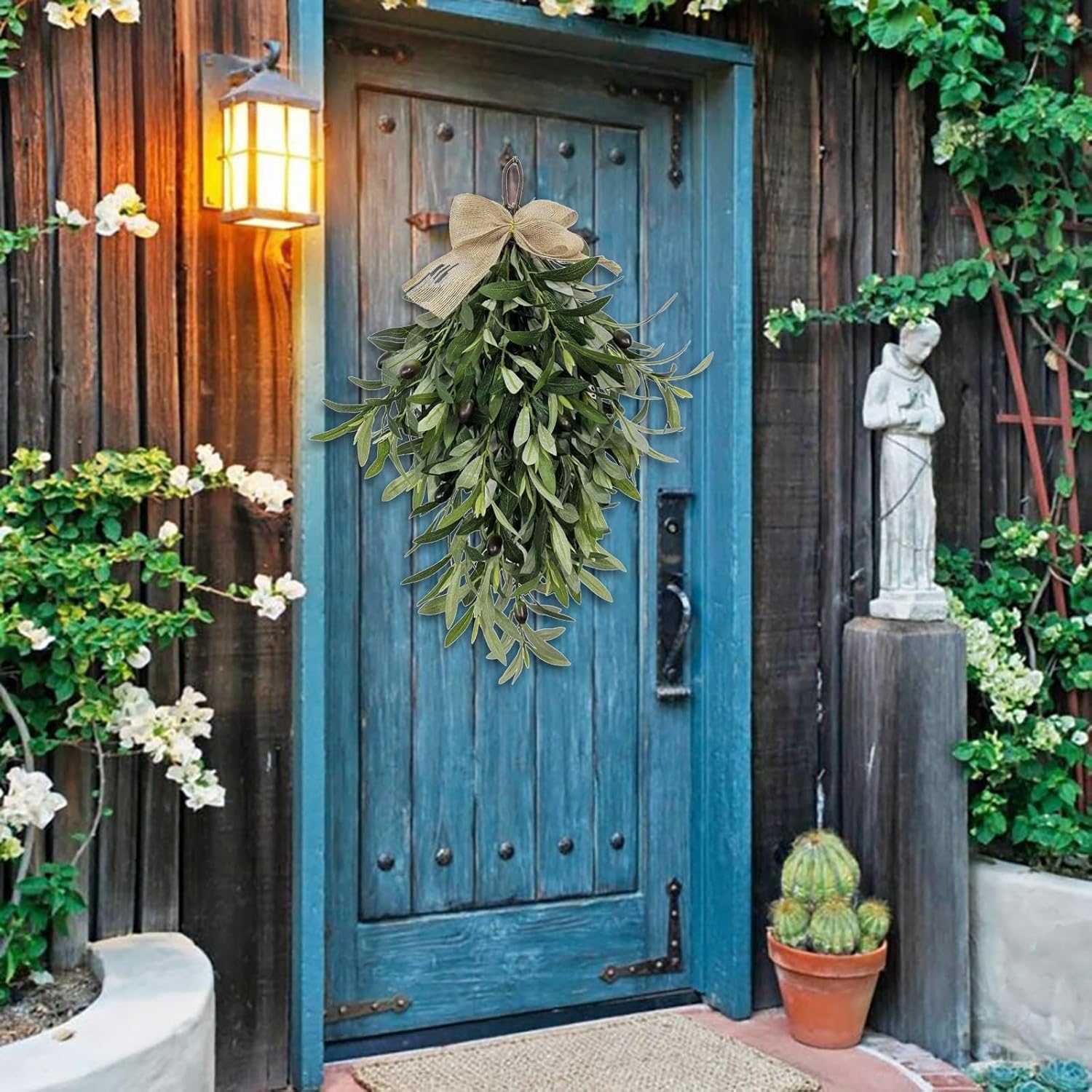 Olive Wreath Pendant for Front Door and Home Decor