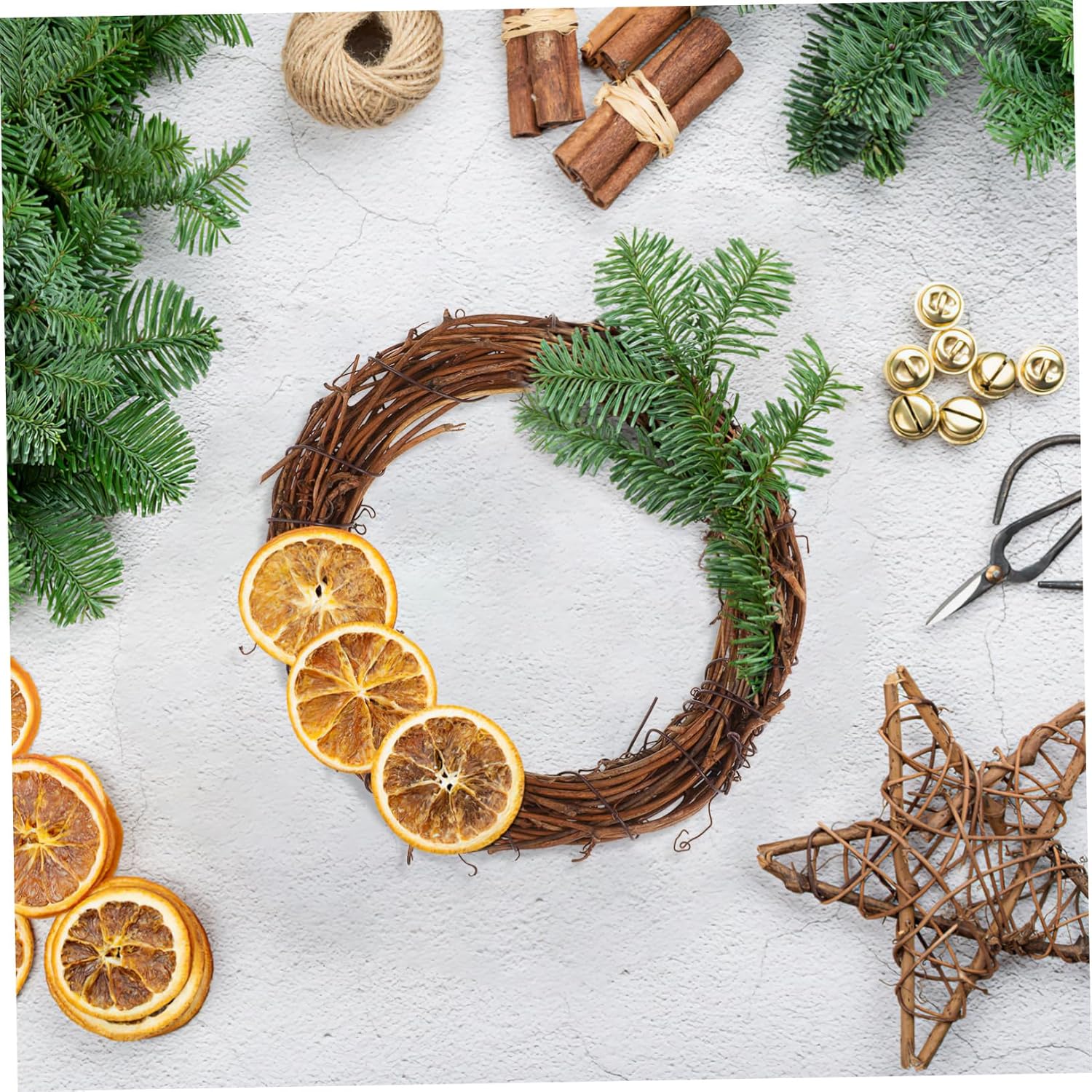 15 inch Rattan Wreath Set 10 pcs Dried Vine Door Hanger Home Decor