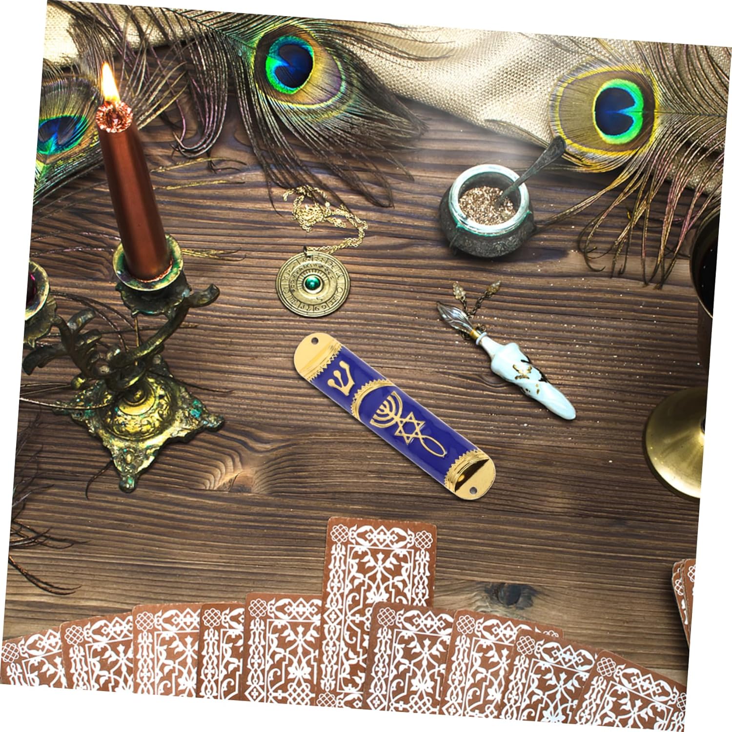 VOSAREA Retro Metal Mezuzah Door Decor