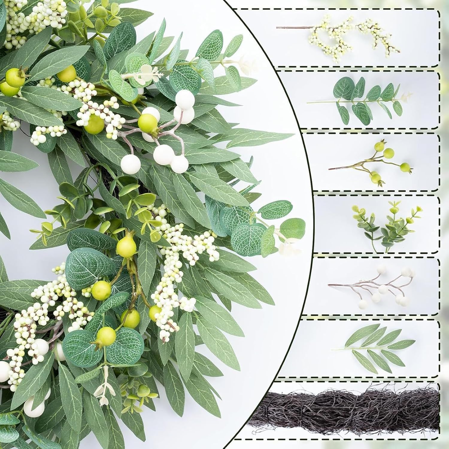 Spring Wreath for Front Door 197 Inch Decor