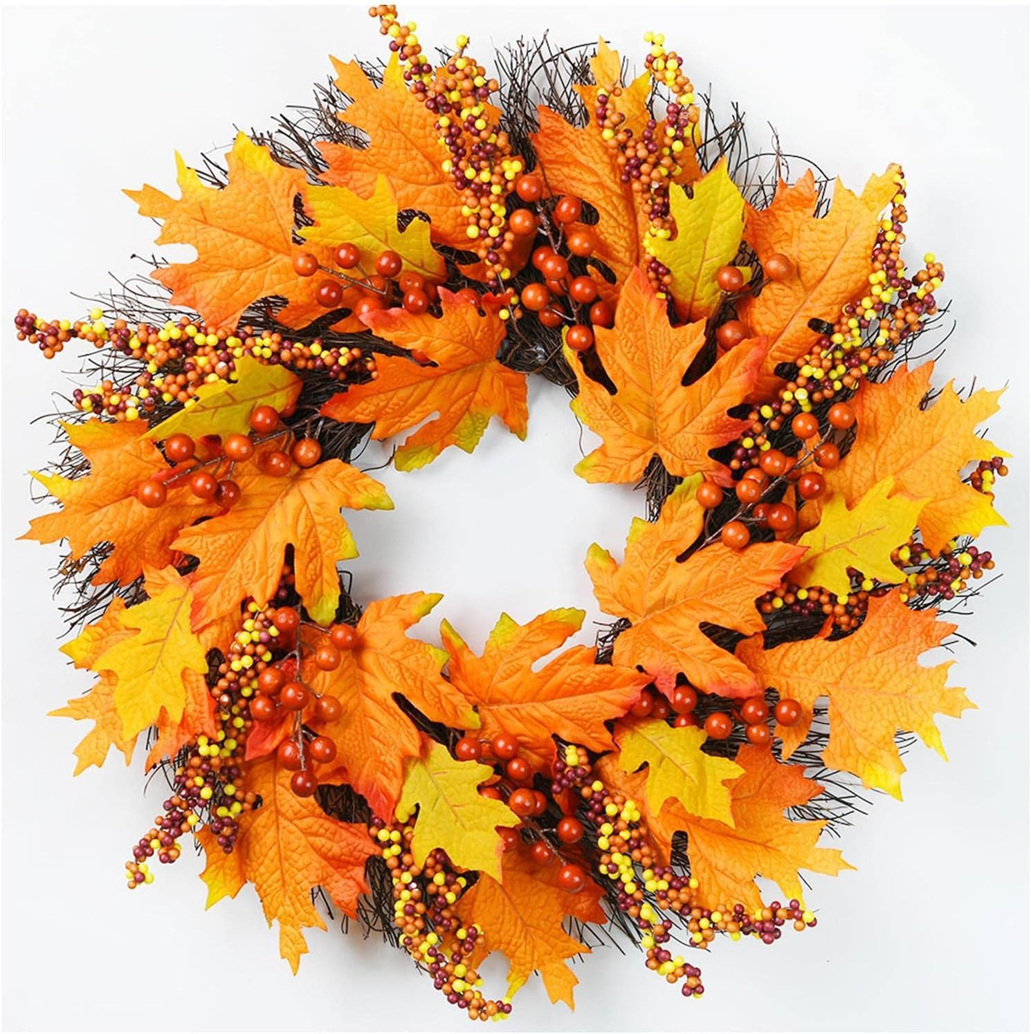Handcrafted Fall Wreath for Front Door Decor