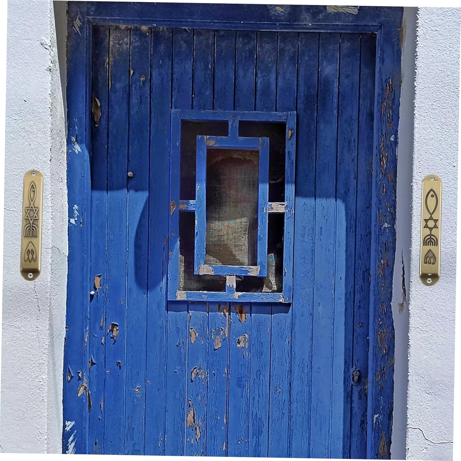 2pcs Jewish Blessing Door Post Decoration Mezuzah Cover Religious Craft