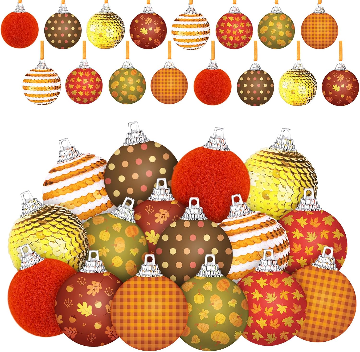XunYee 24 Pcs Autumn Fall Decor Hanging Ornaments