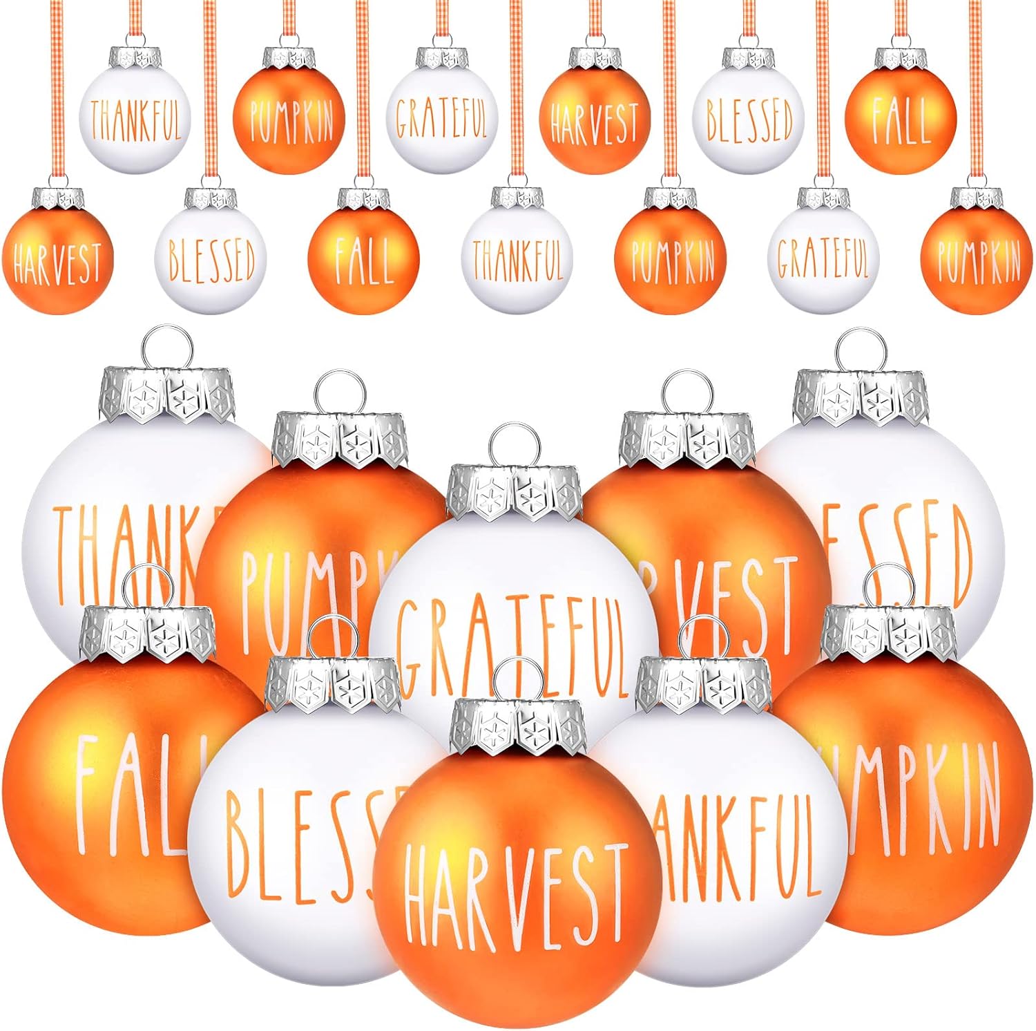 Vinsot 12 Pcs Fall Ball Ornaments for Tree