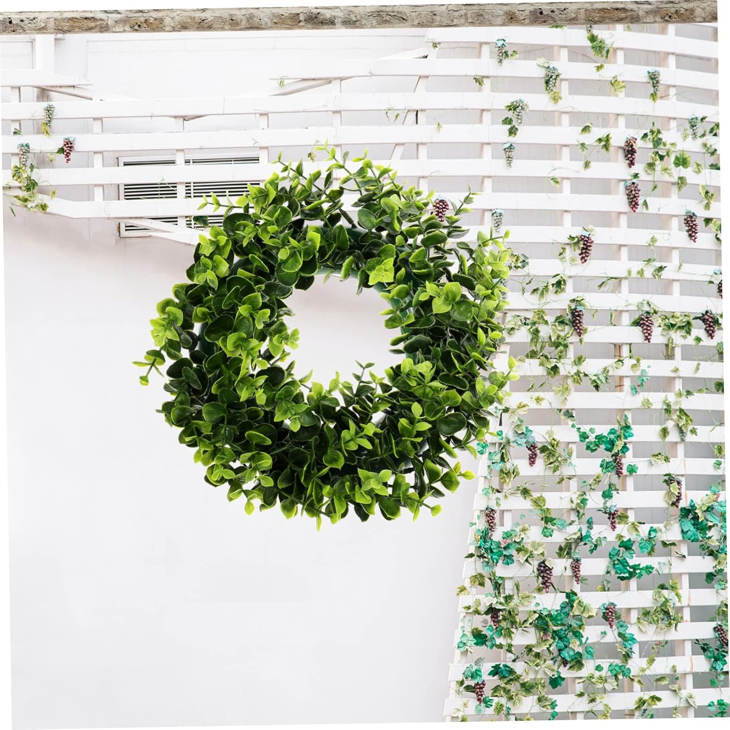 MAGICLULU Eucalyptus Leaf Wreath Door Hanger Modern Farmhouse Decor