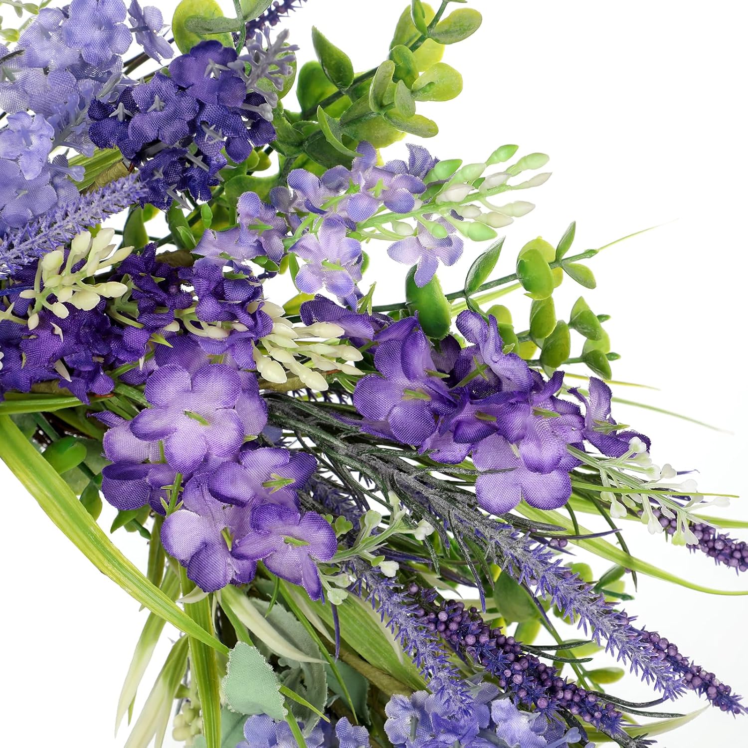 Briful Purple Spring Wreath for Front Door