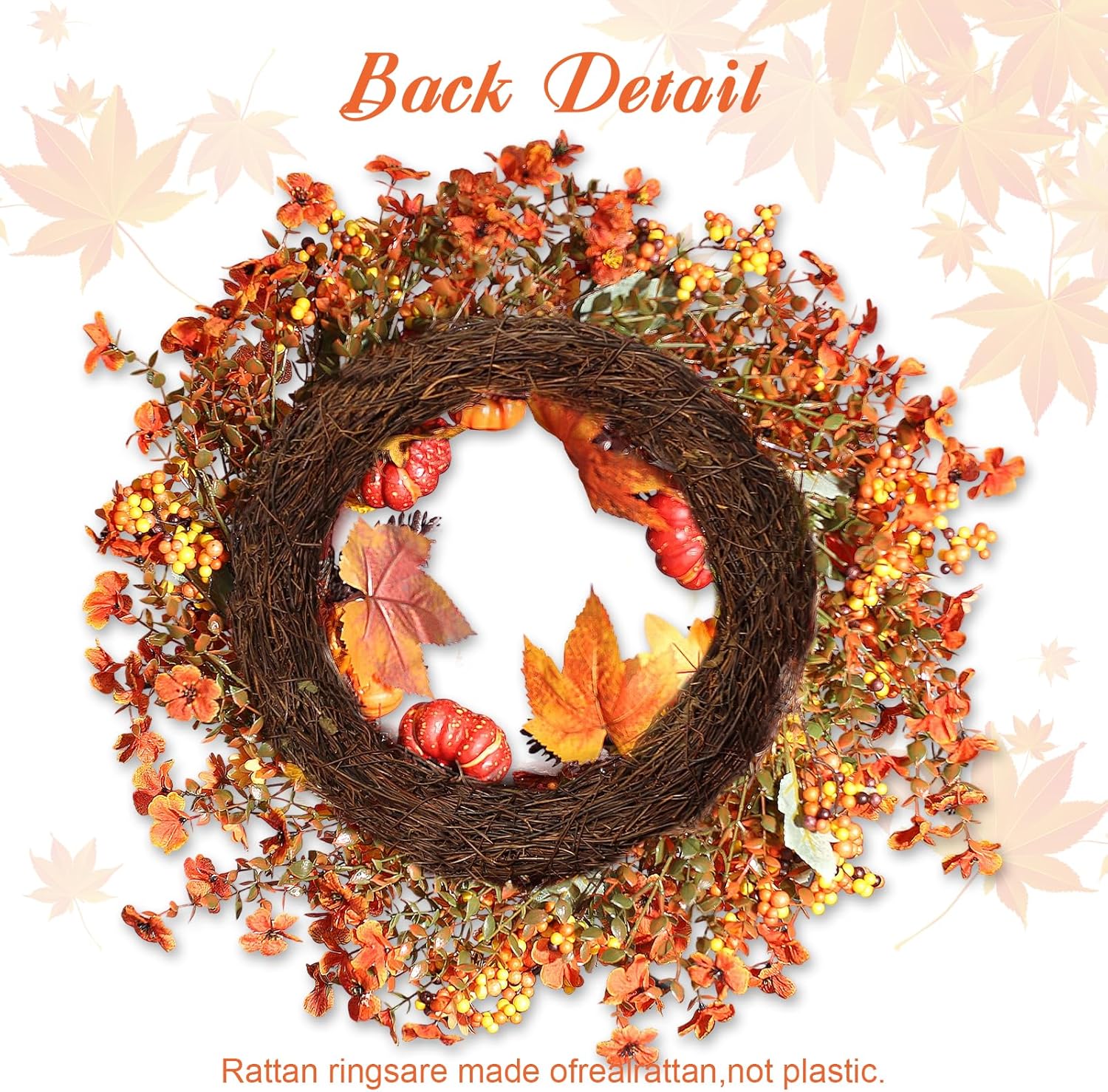 22 Inch Fall Wreath for Front Door