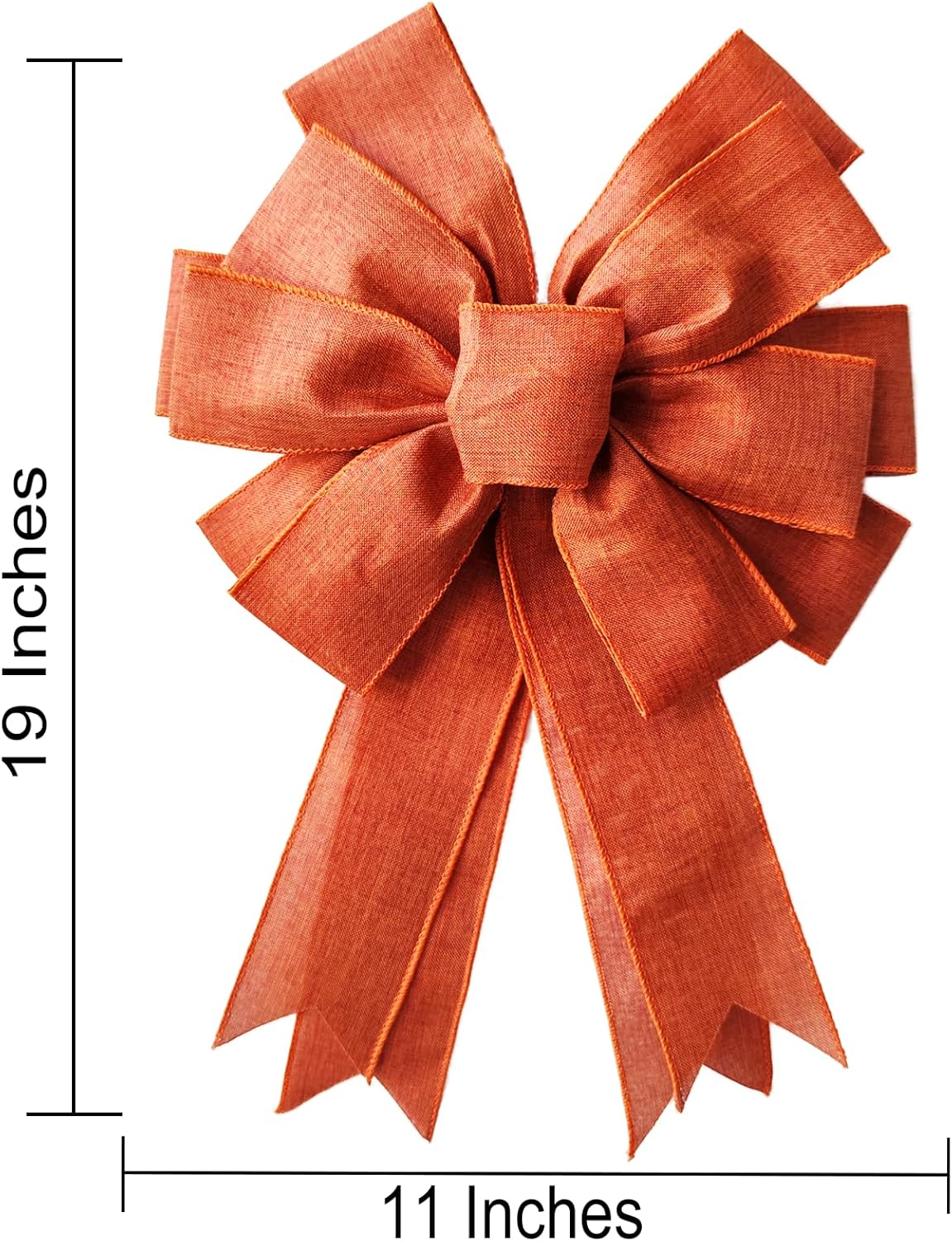Large Fall Bow Wreath Thanksgiving Decor Orange