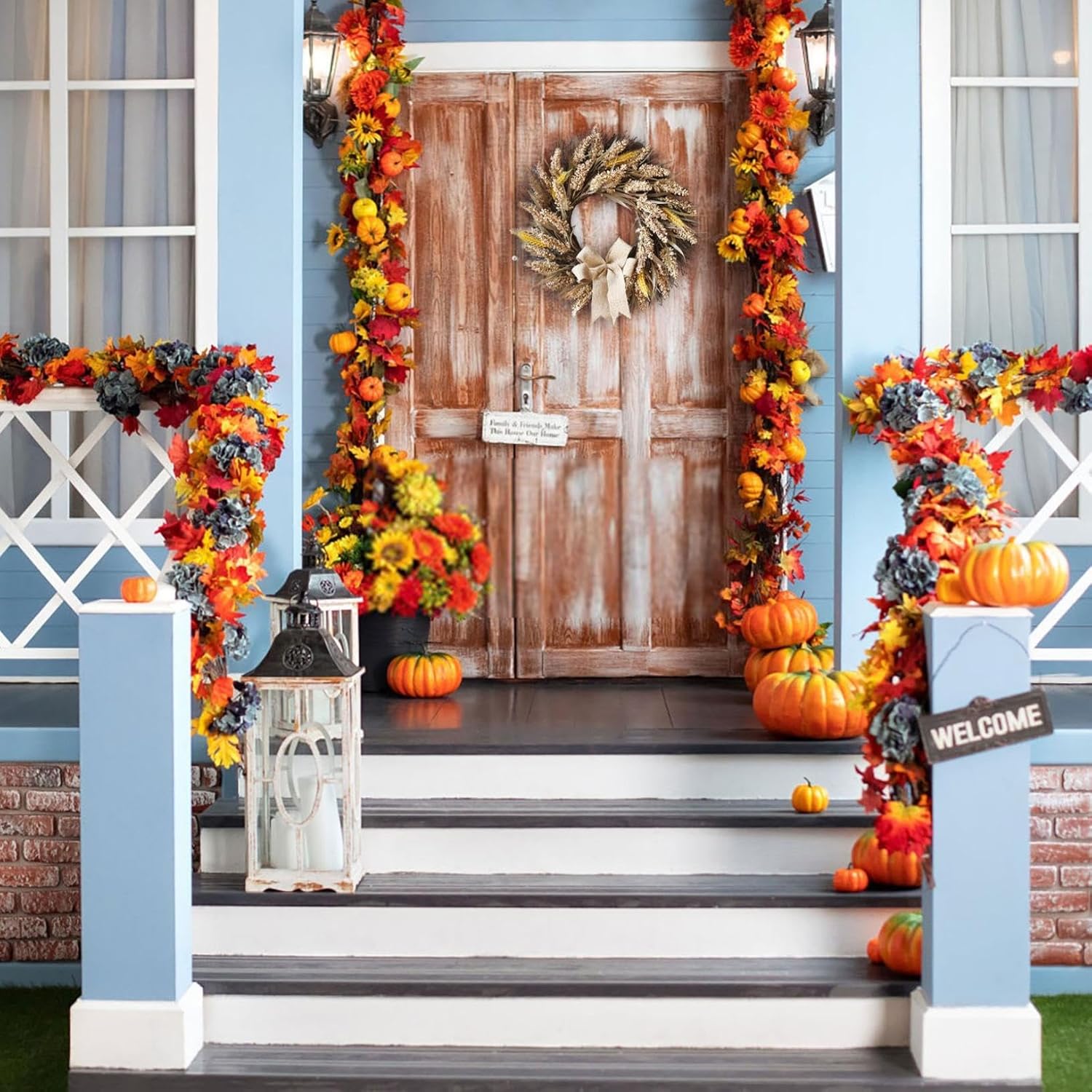 Versatile Fall to Winter Decor Set for Door Wreaths and Holiday Displays