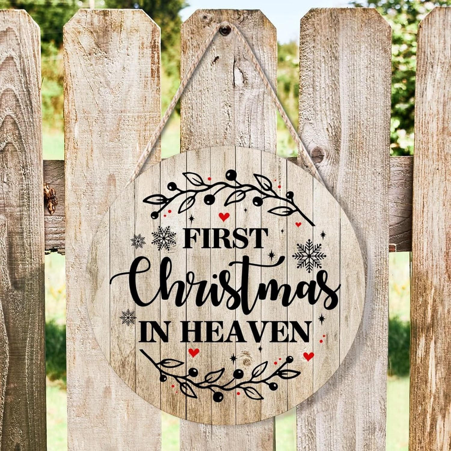 Farmhouse Door Hanger Funny Wood Sign Holiday Decor 12x12