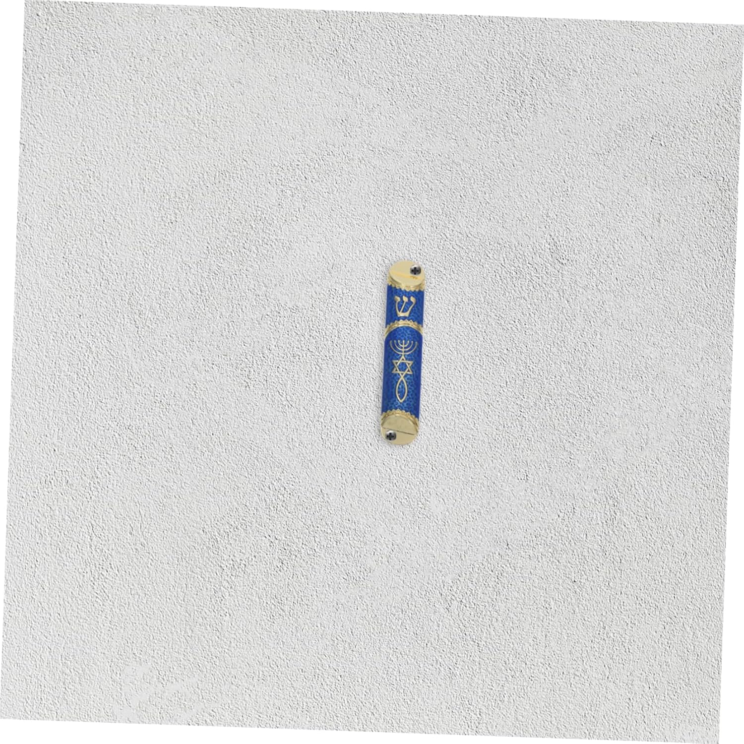 Metal Mezuzah Case with Door Scroll and Bible for Home Decor