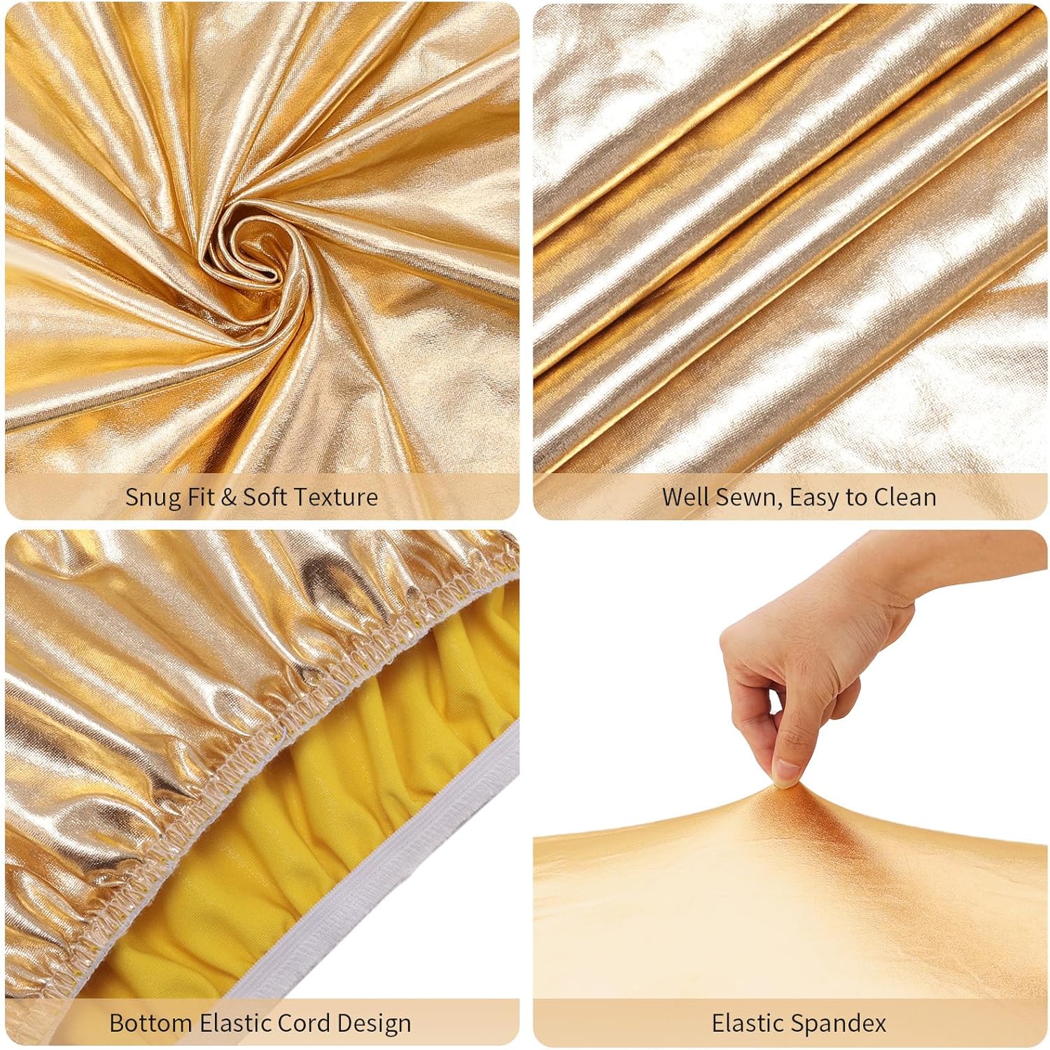 5PCS Clear Cylinder Stands with Gold Cover for Party Displays