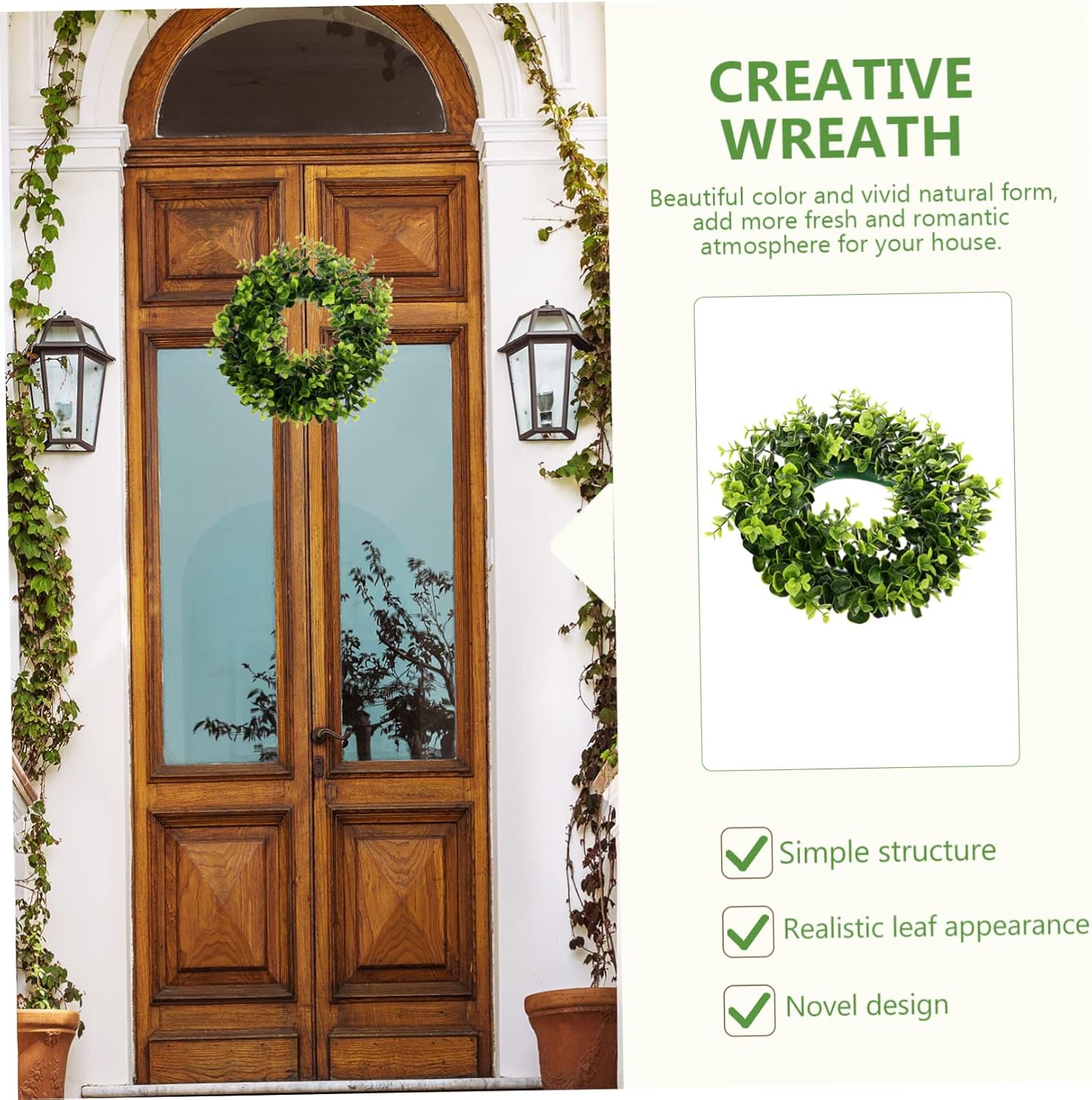 Eucalyptus Wreath for Home Decor and Porch Fall Decoration