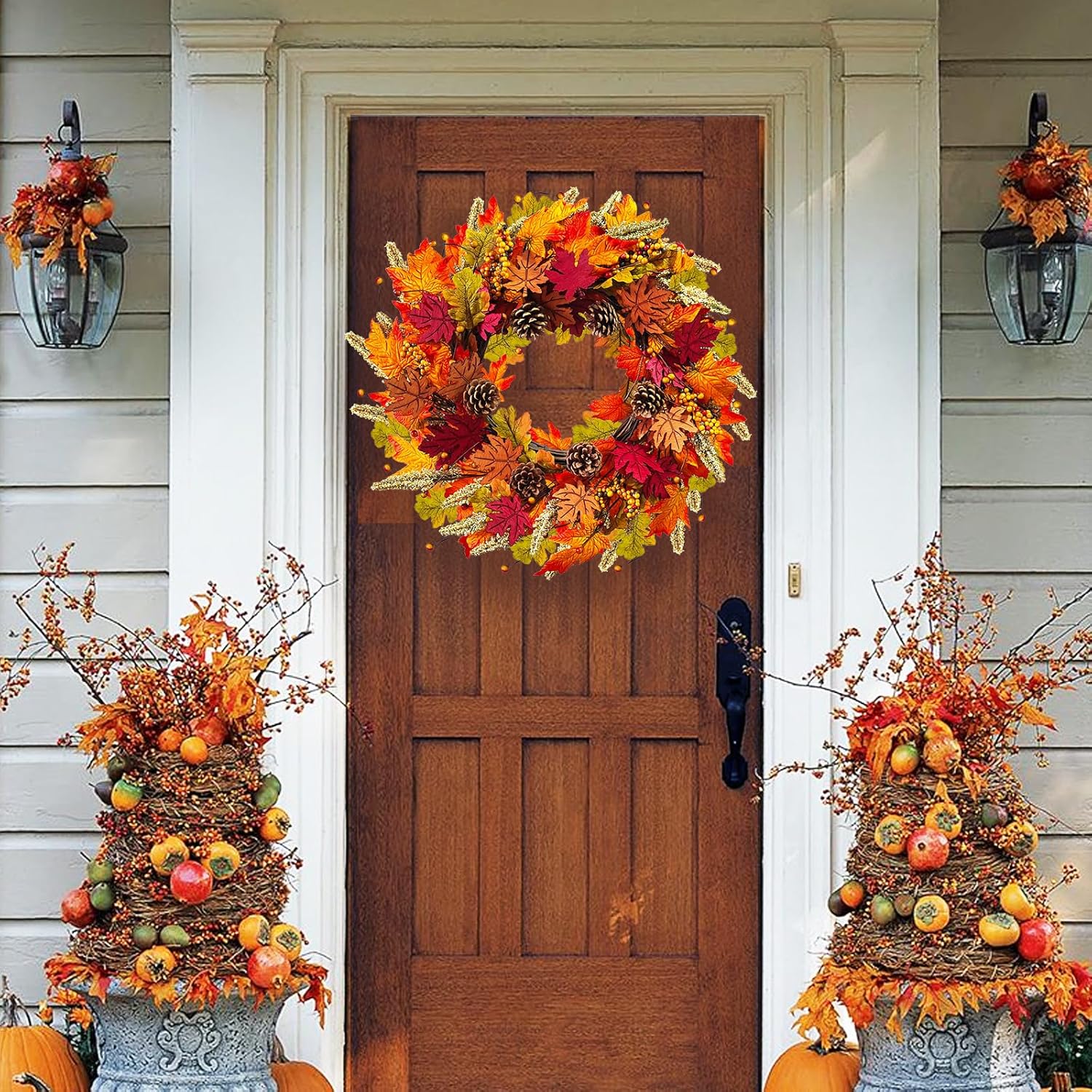 Cacise Fall Wreath 24 Autumn Door Decoration