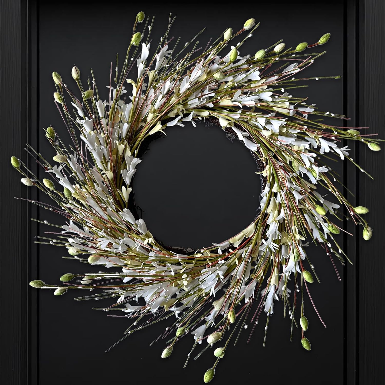 Bibelot 18inch Artificial Forsythia Flower Wreath