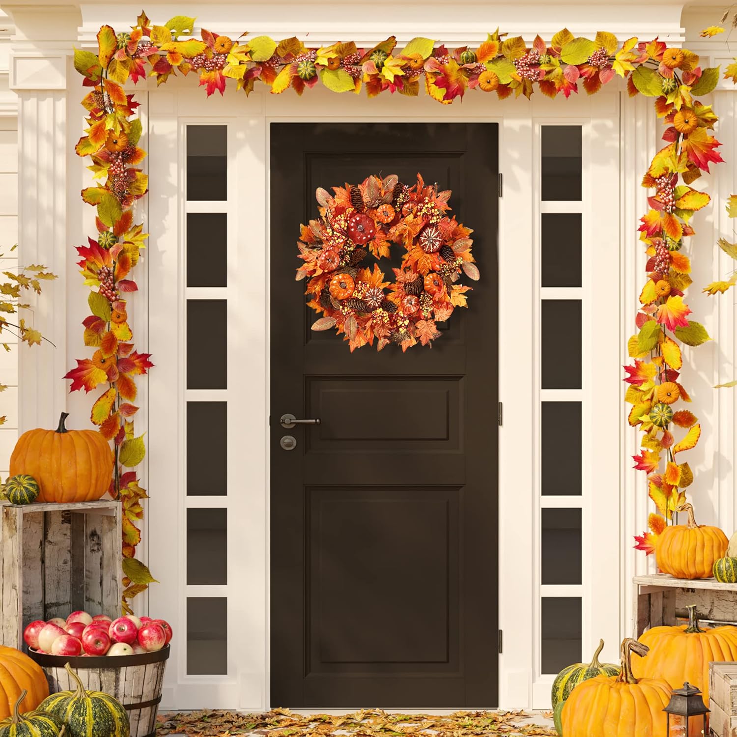Sggvecsy 20 Autumn Front Door Wreath