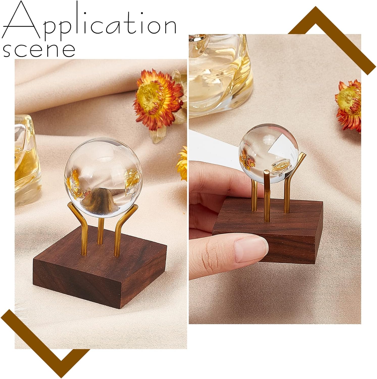 FINGERINSPIRE Decorative Display Pedestal with Metal Arm Easel