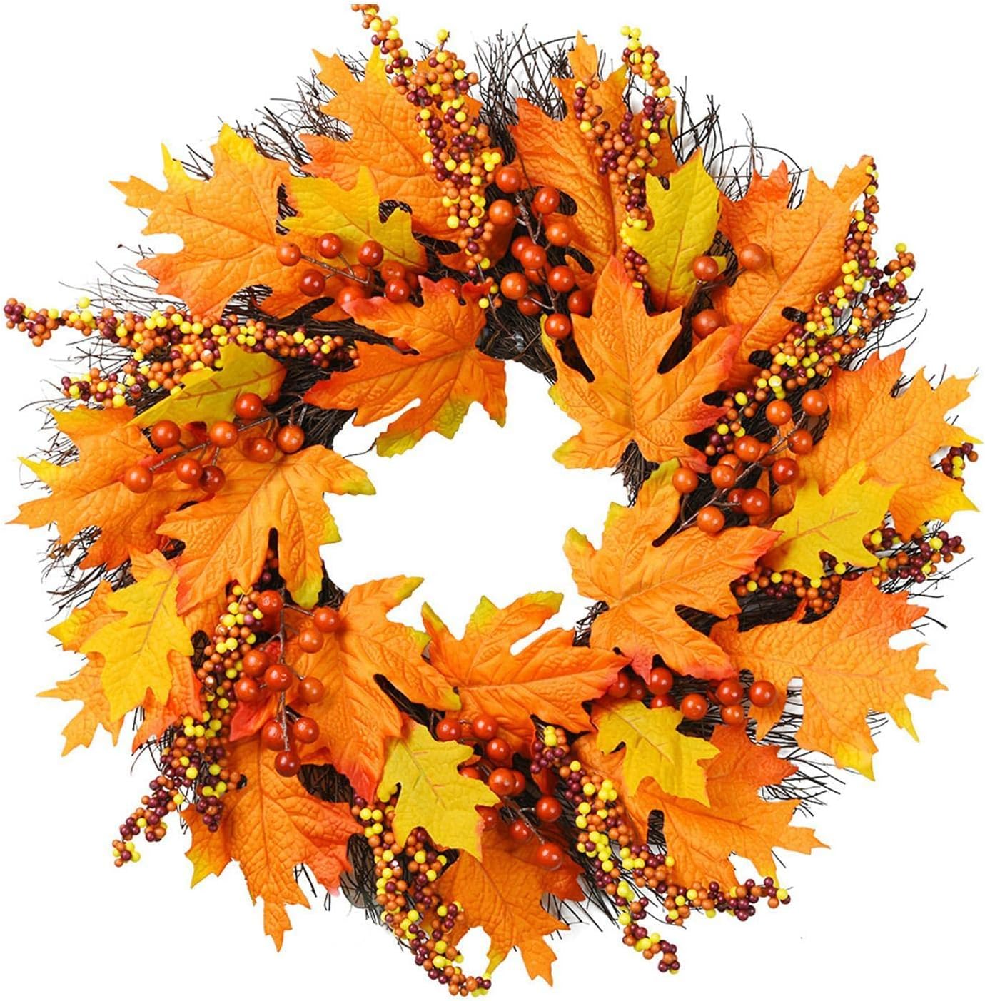 Handcrafted Fall Wreath for Front Door Decor