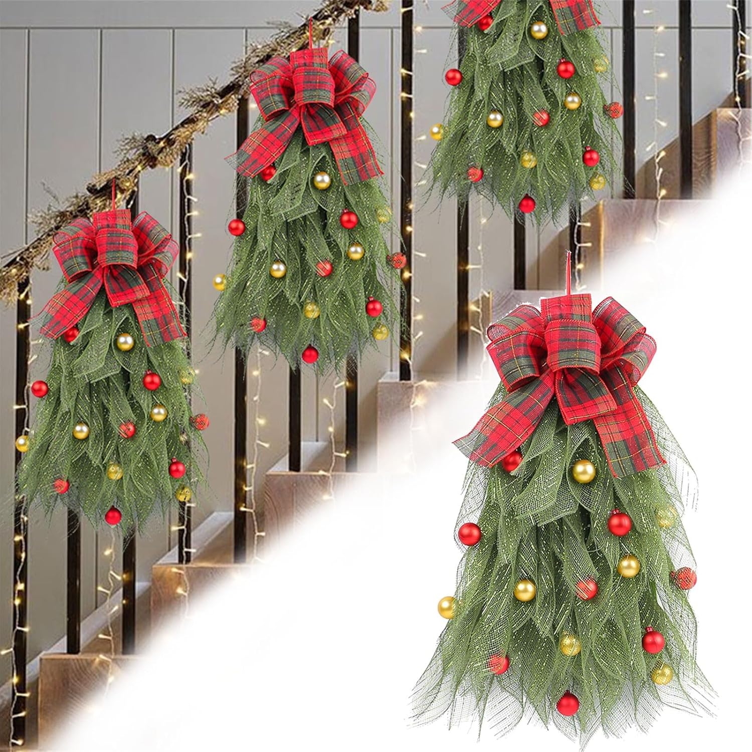 Stylish Handmade Christmas Wreath for Front Door