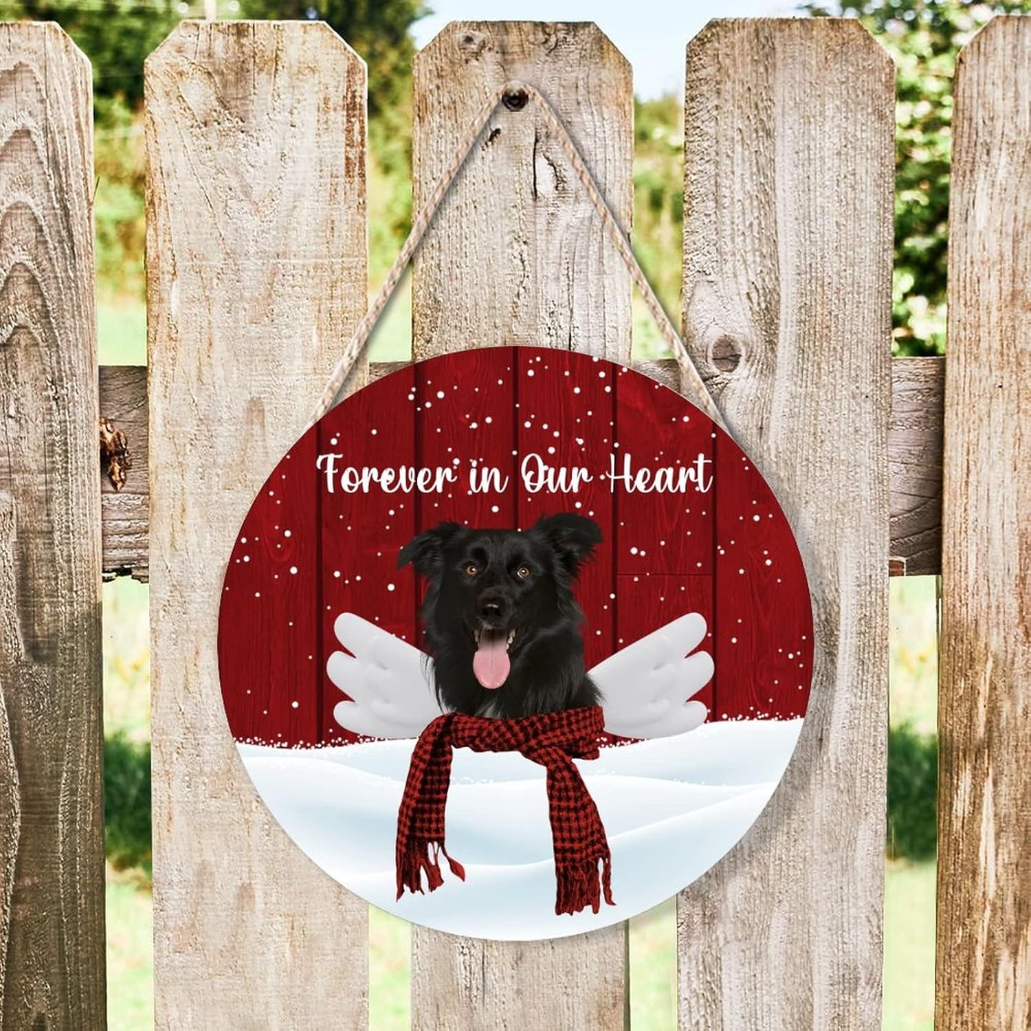 Farmhouse Front Door Hanger Pet Loss Gift Wood Sign