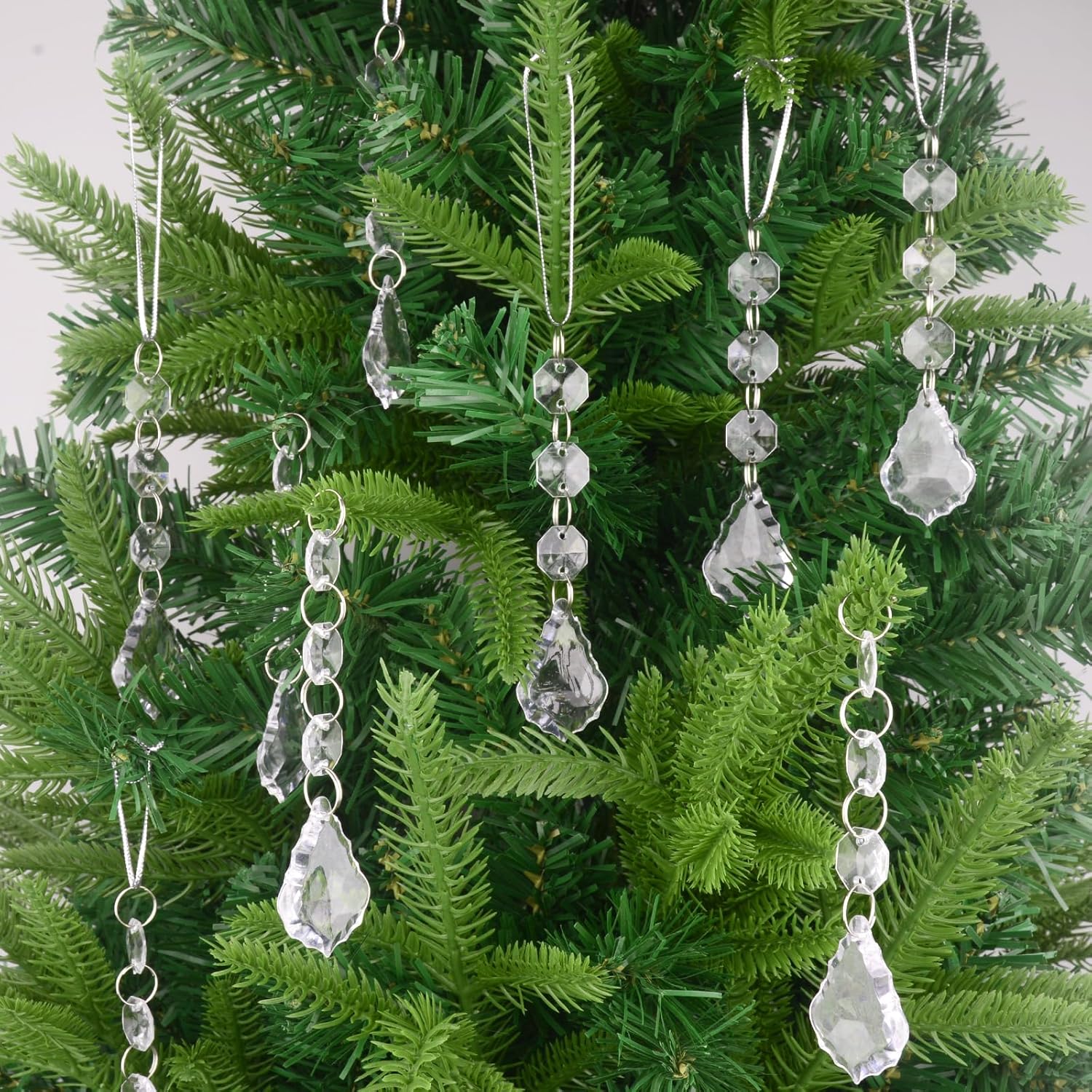 Crystal Christmas Ornaments - 30 Pcs Hanging Angel Crystals for Tree Decorations