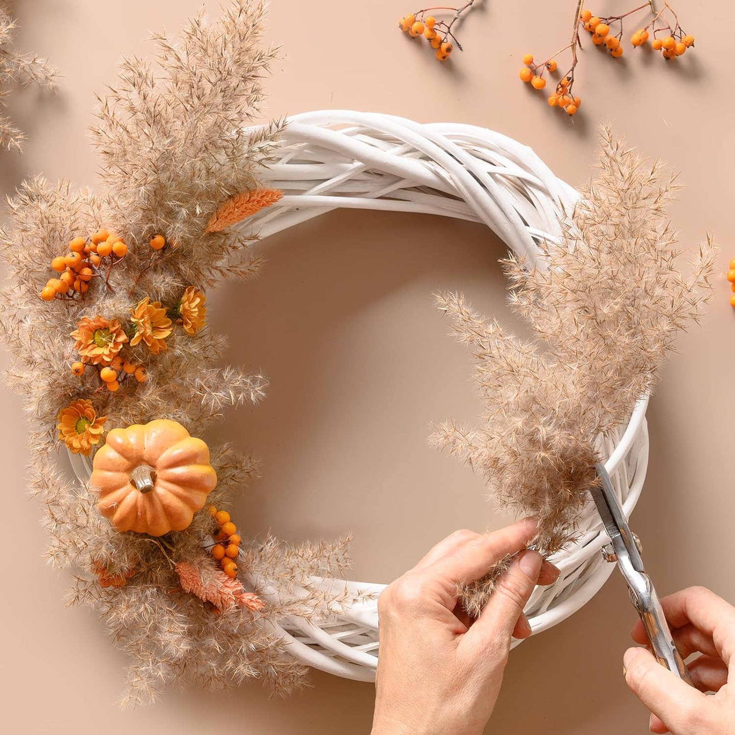 Natural Rattan Grapevine Wreath Frame 16 Inch