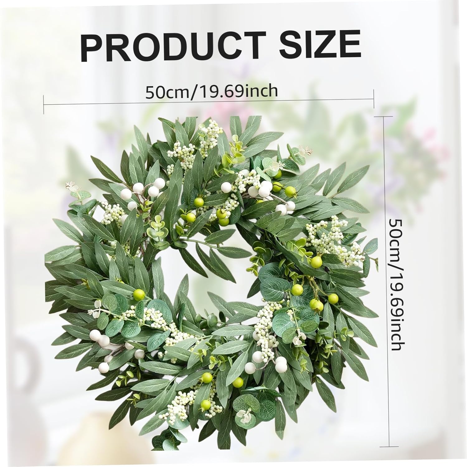 Spring Wreath for Front Door 197 Inch Decor