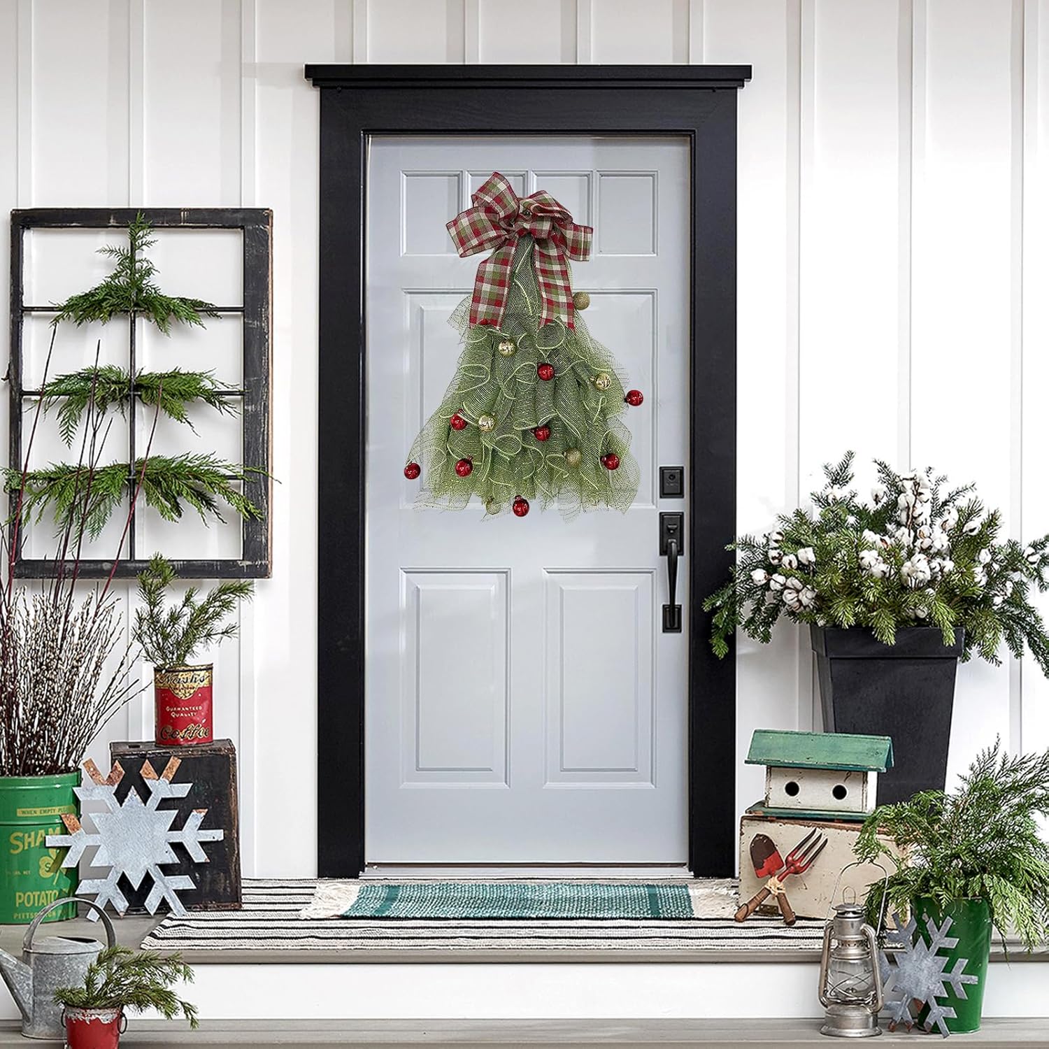 Handmade Silk Christmas Wreath for Front Door 1