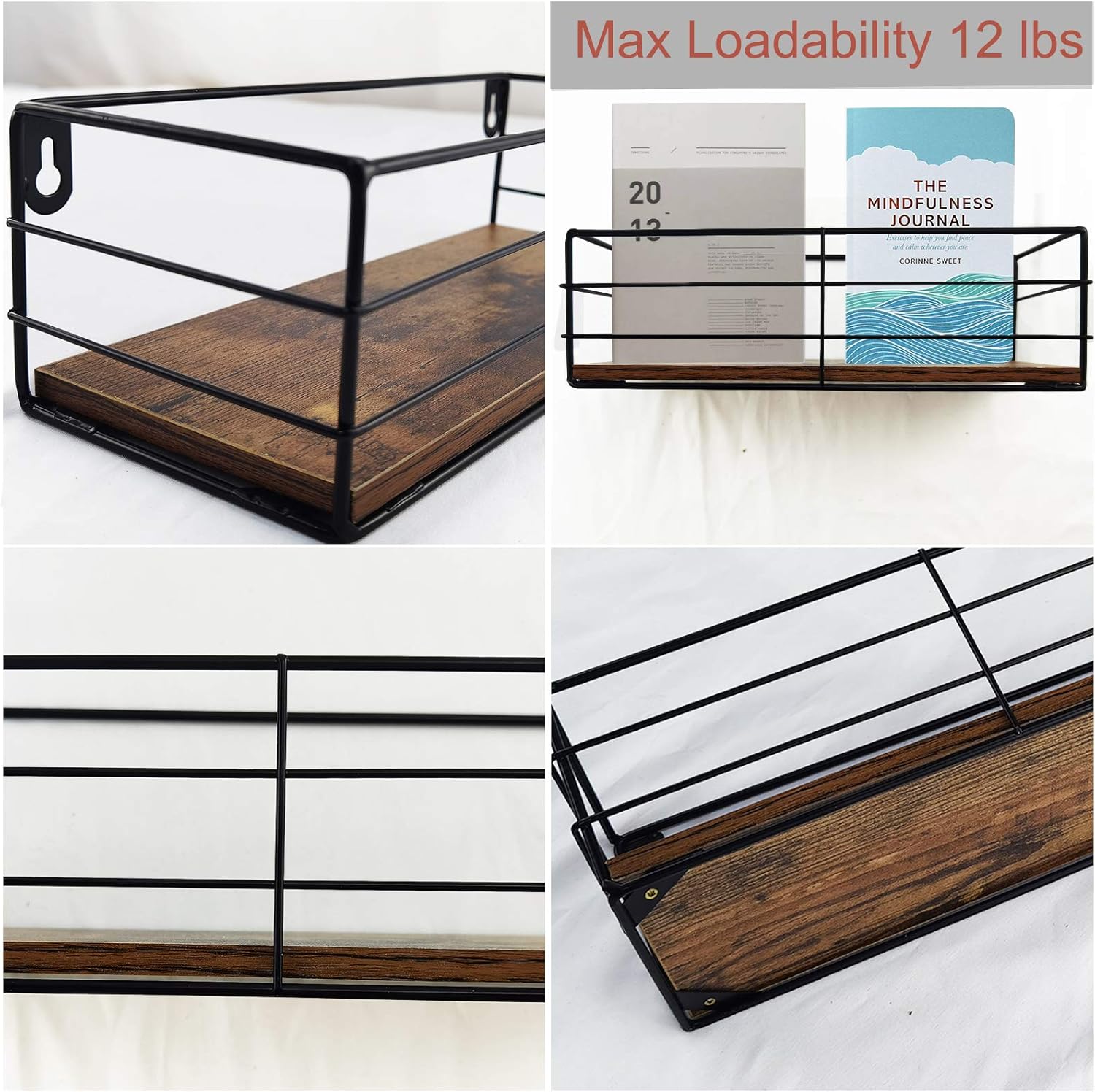 CRUGLA Floating Shelves Wall Mounted Set of 3