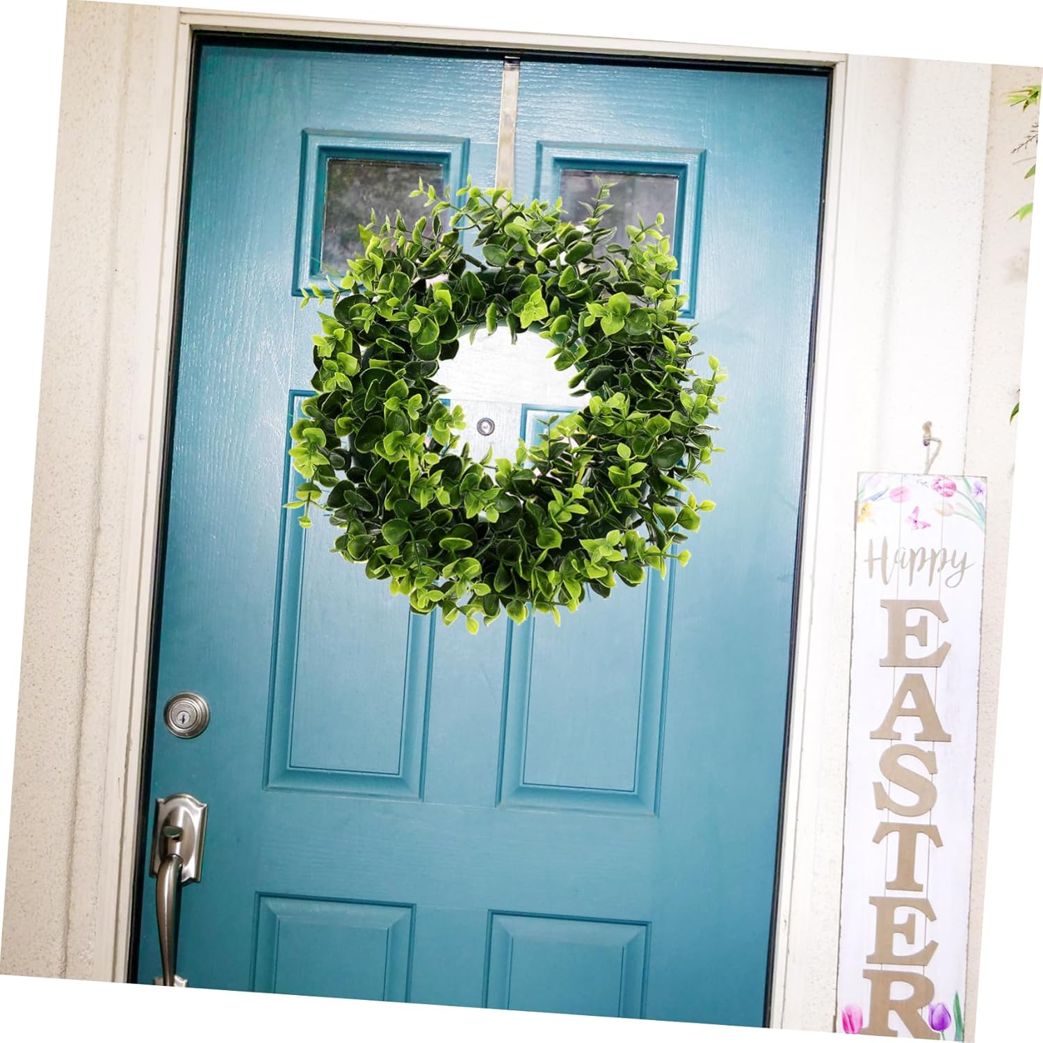 MAGICLULU Eucalyptus Leaf Wreath Door Hanger Modern Farmhouse Decor