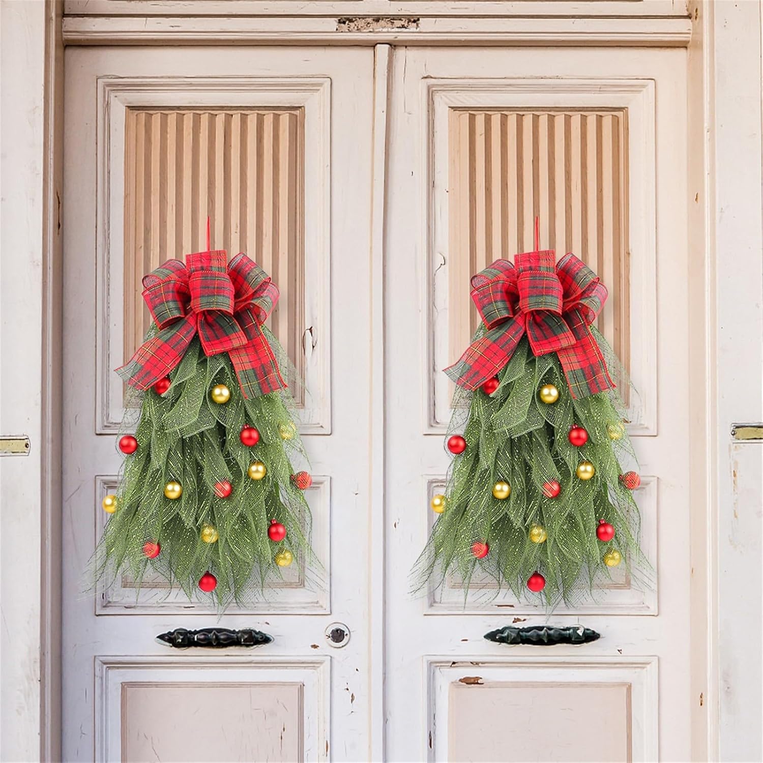 Stylish Handmade Christmas Wreath for Front Door