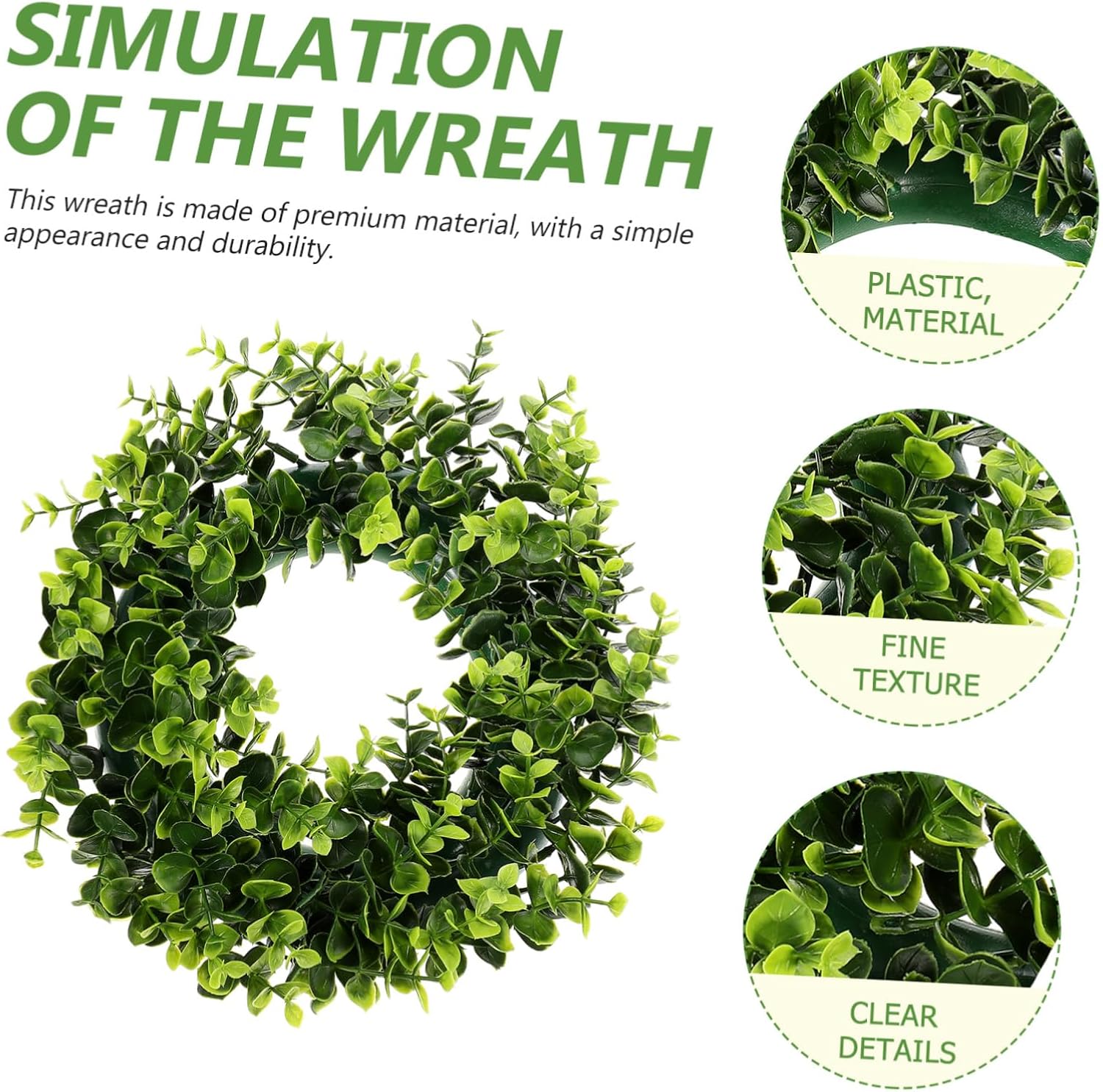 MAGICLULU Eucalyptus Leaf Wreath Door Hanger Modern Farmhouse Decor