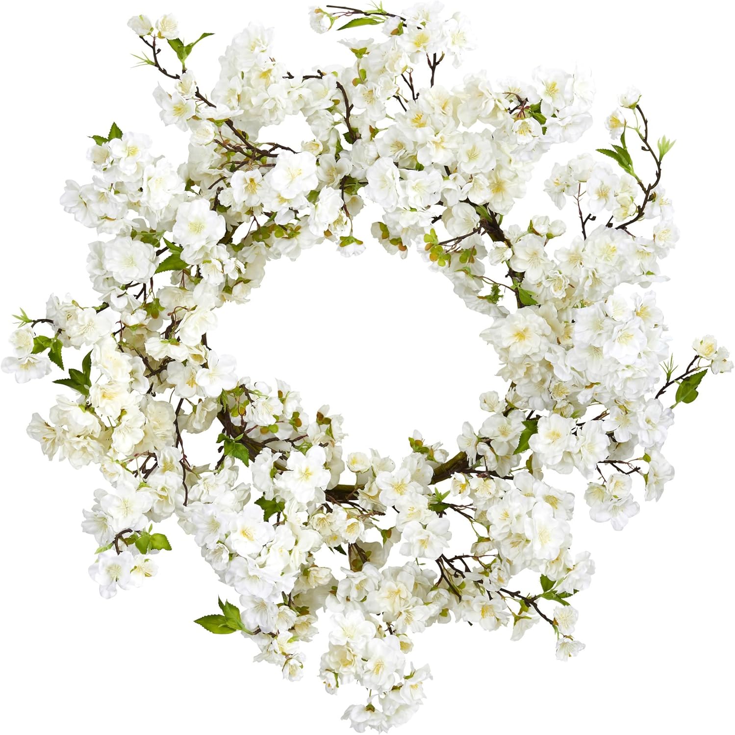 Nearly Natural 24 Inch Artificial Cherry Blossom Wreath
