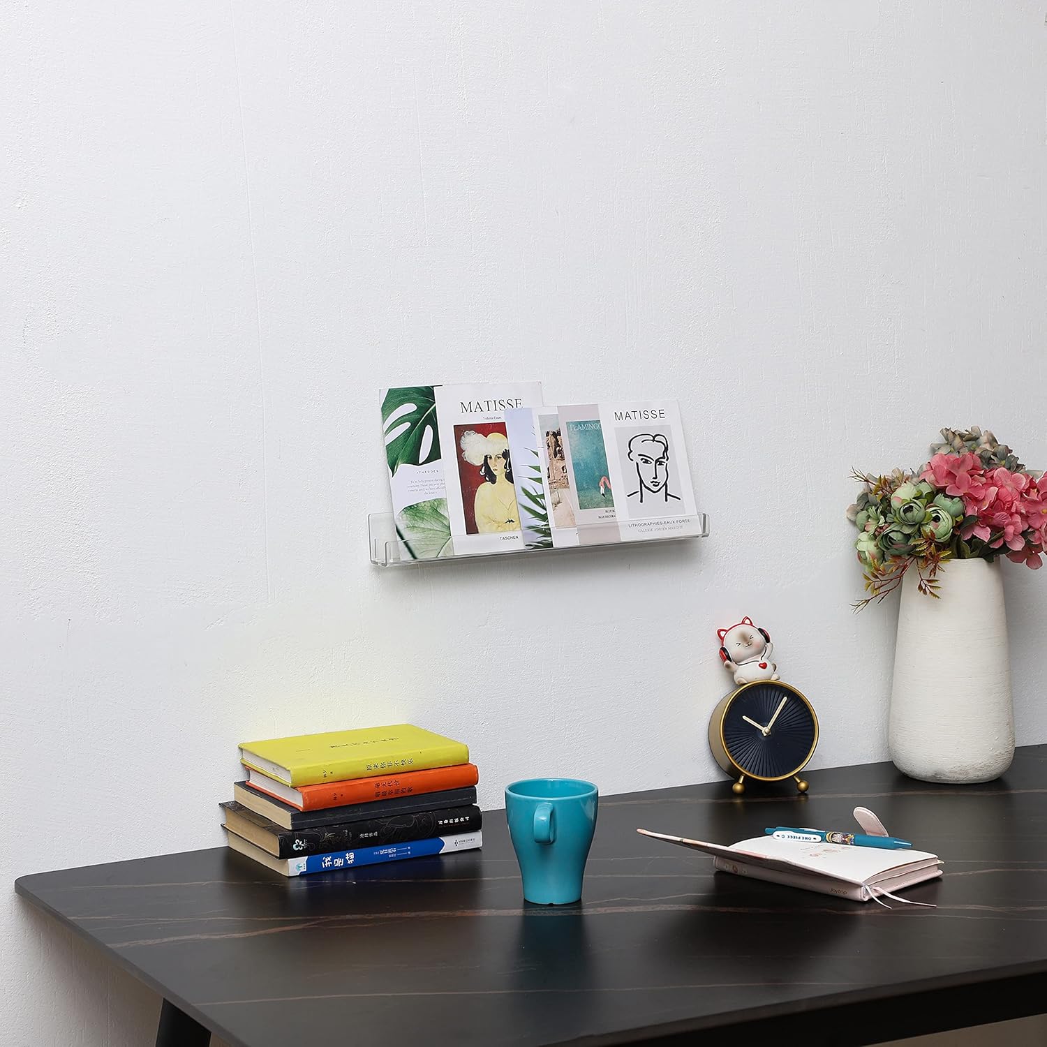 Cq Acrylic 15 Inch Floating Bookshelf for Kids Room