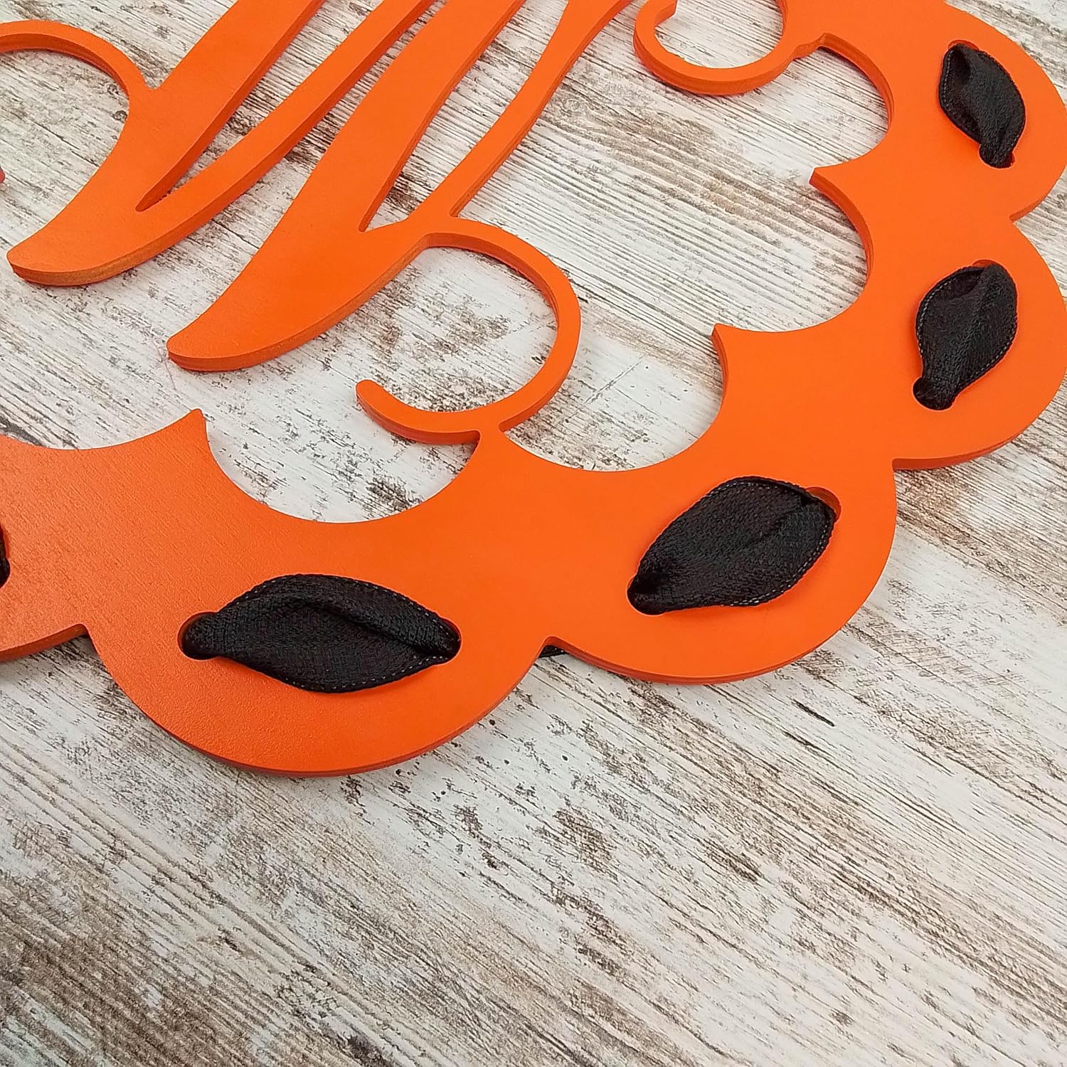 Halloween Door Hanger Wreath with Monogram