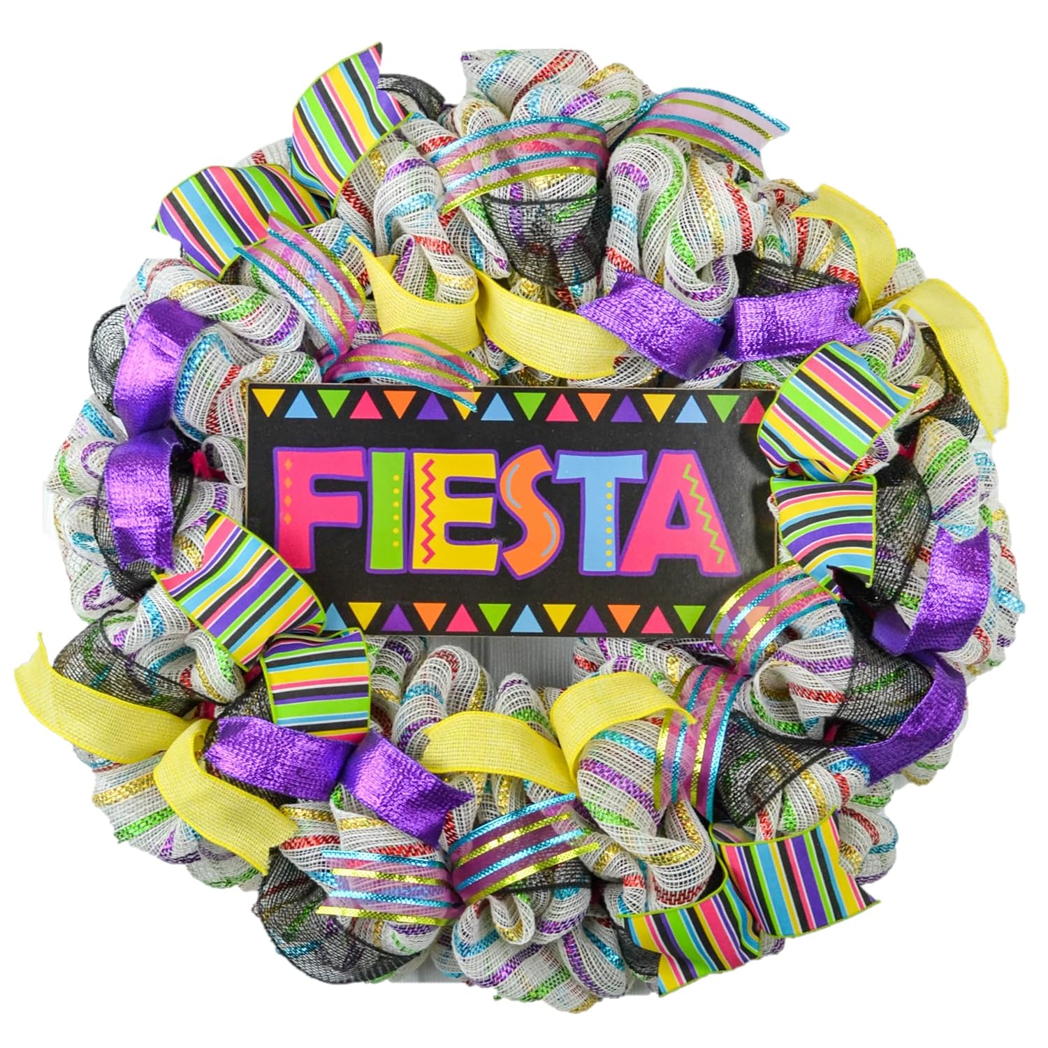 Fiesta Wreath Front Door Decor Multi Color