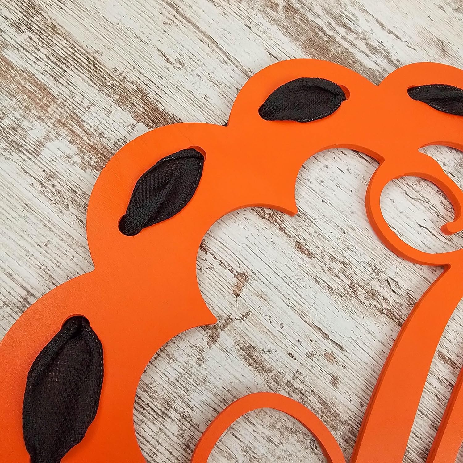 Halloween Door Hanger Wreath with Monogram