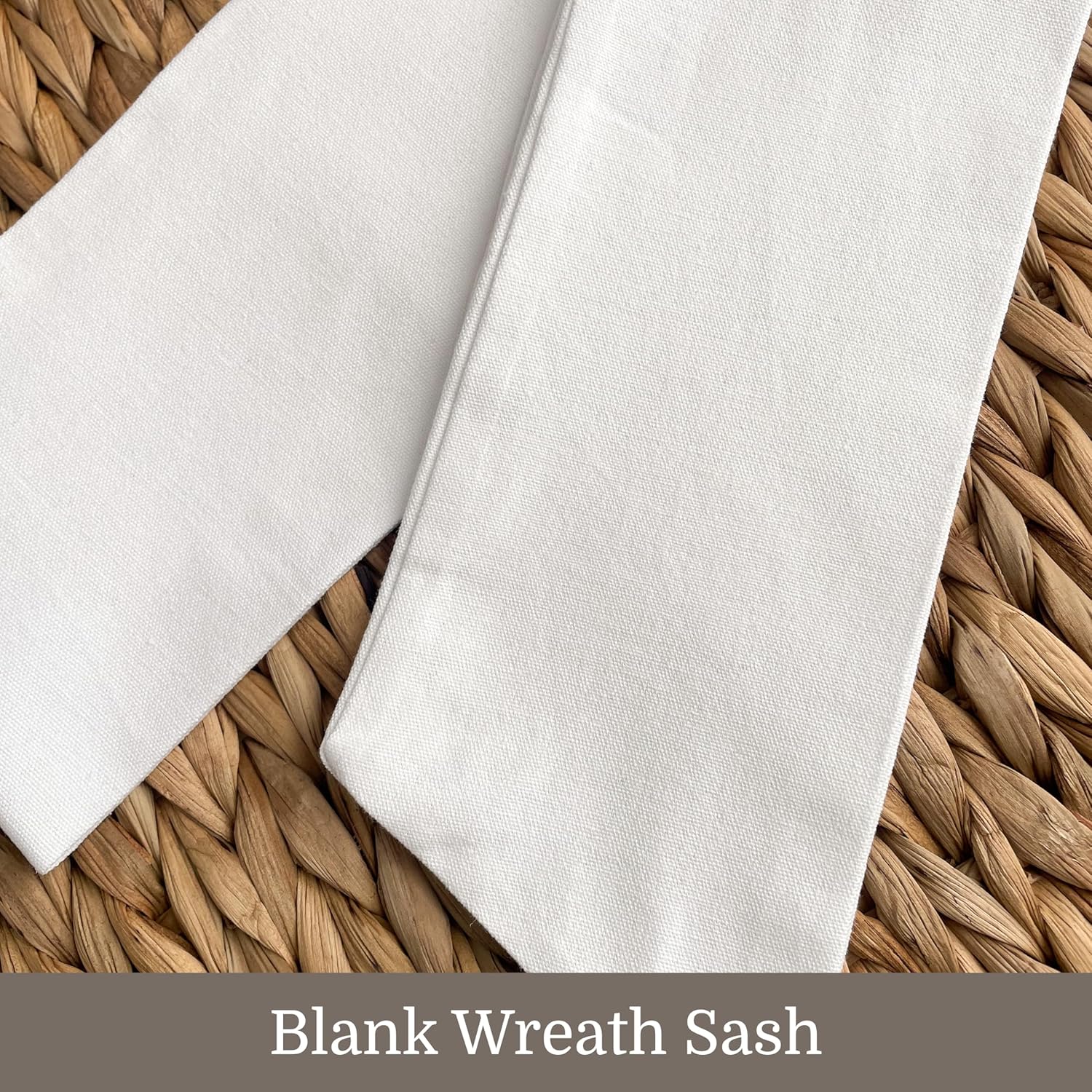 White Wreath Sash for Front Door - 45 W x 56 L 1 Pack