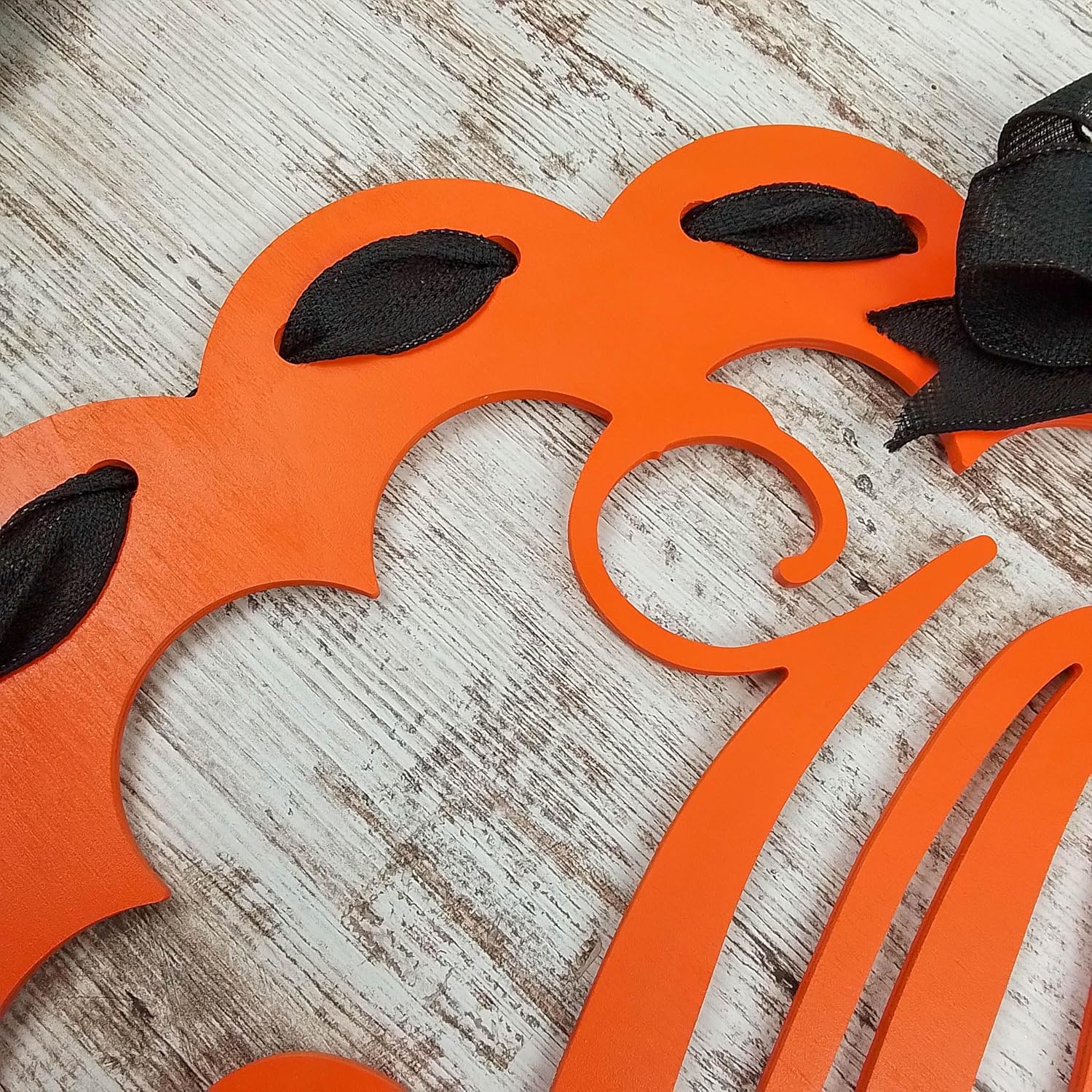 Halloween Door Hanger Wreath with Monogram