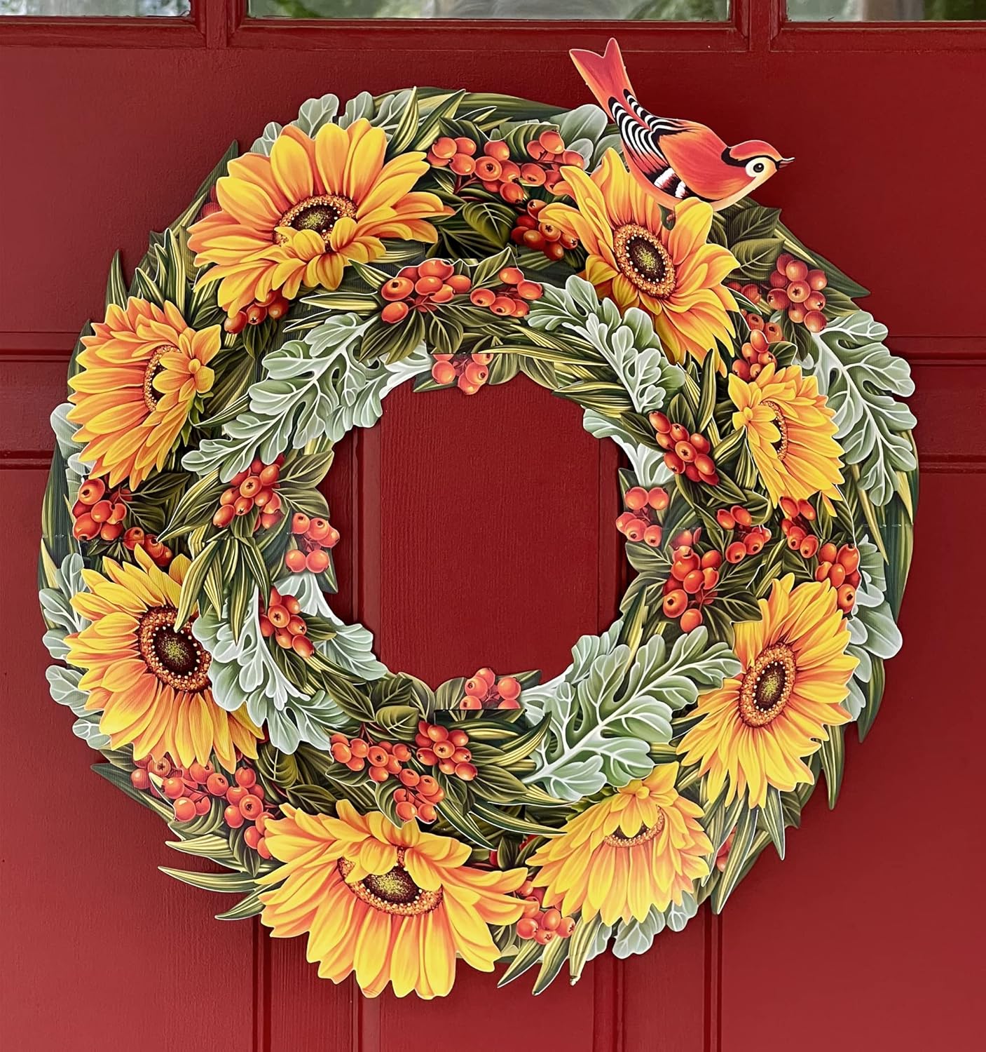 Freshcut Paper Sunflower Wreath 15 Inch 3D Pop Up Card