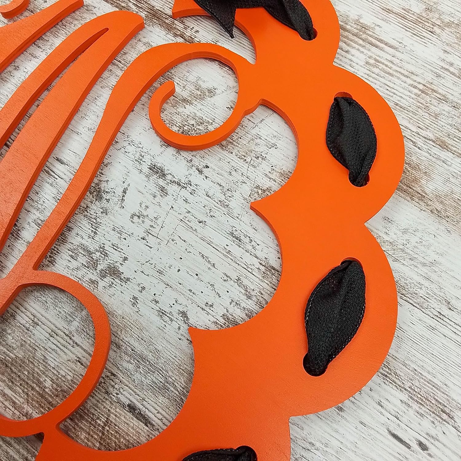 Halloween Door Hanger Wreath with Monogram