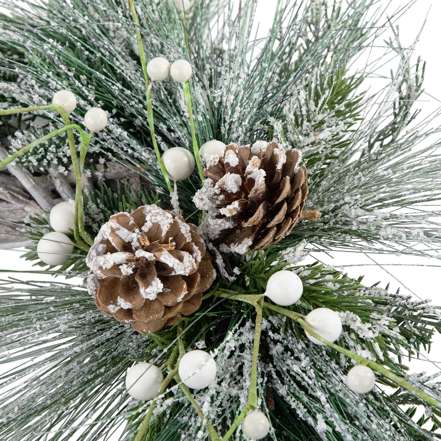 Northlight Frosted Christmas Wreath 15 Inch