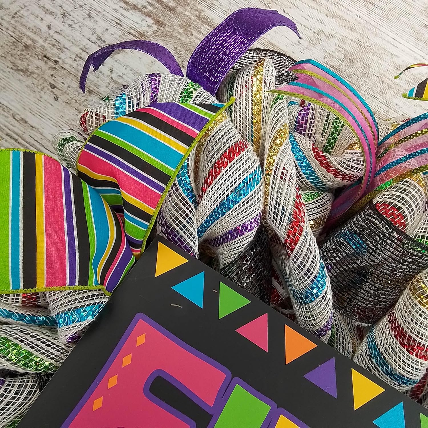 Fiesta Wreath Front Door Decor Multi Color