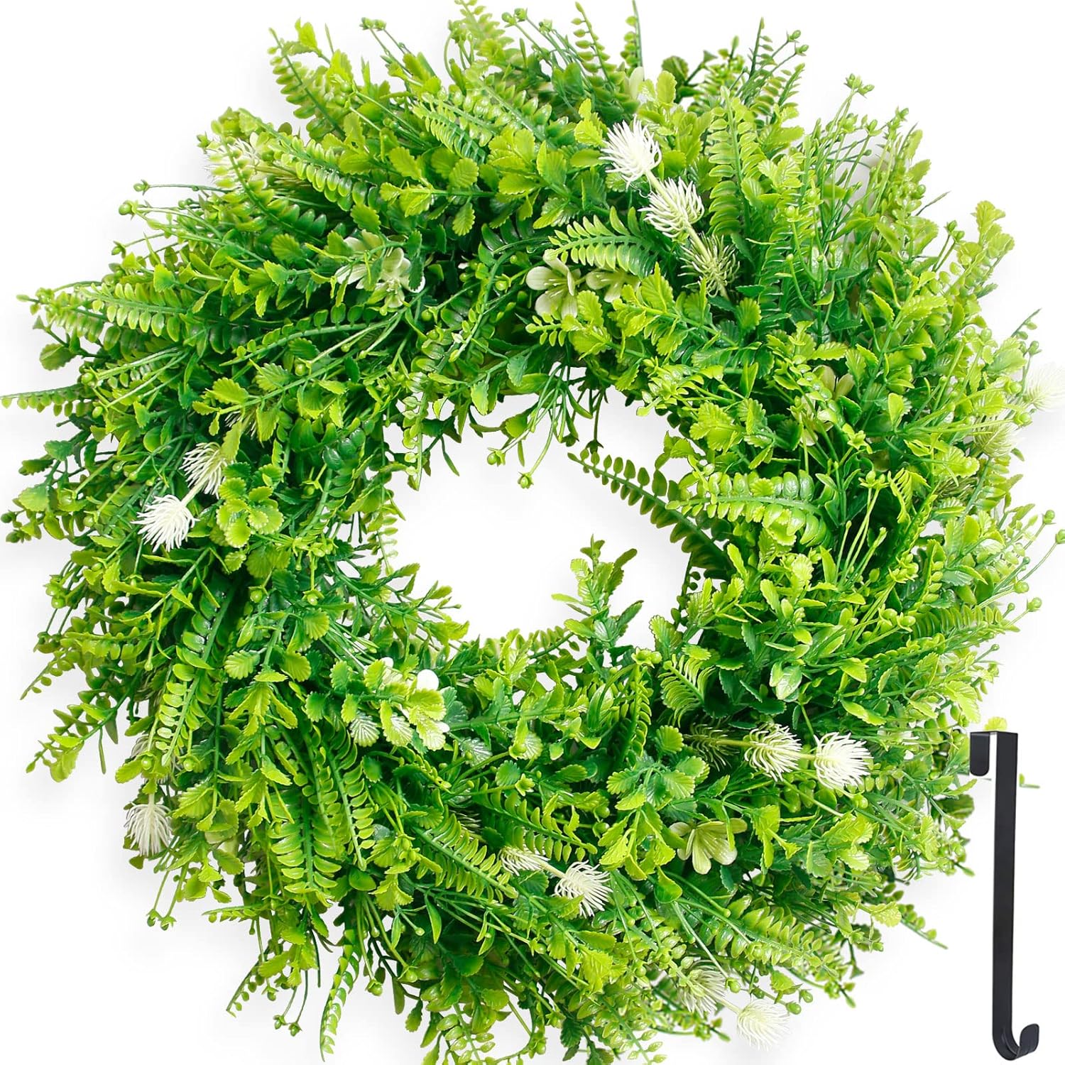 GameXcel Spring Door Wreath 20 Inch Green Decor with Hanger