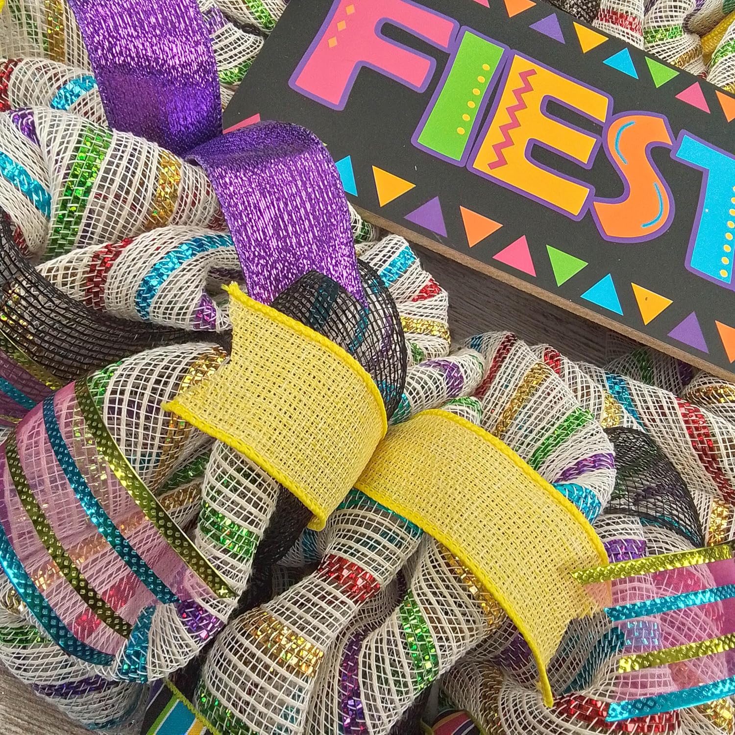 Fiesta Wreath Front Door Decor Multi Color